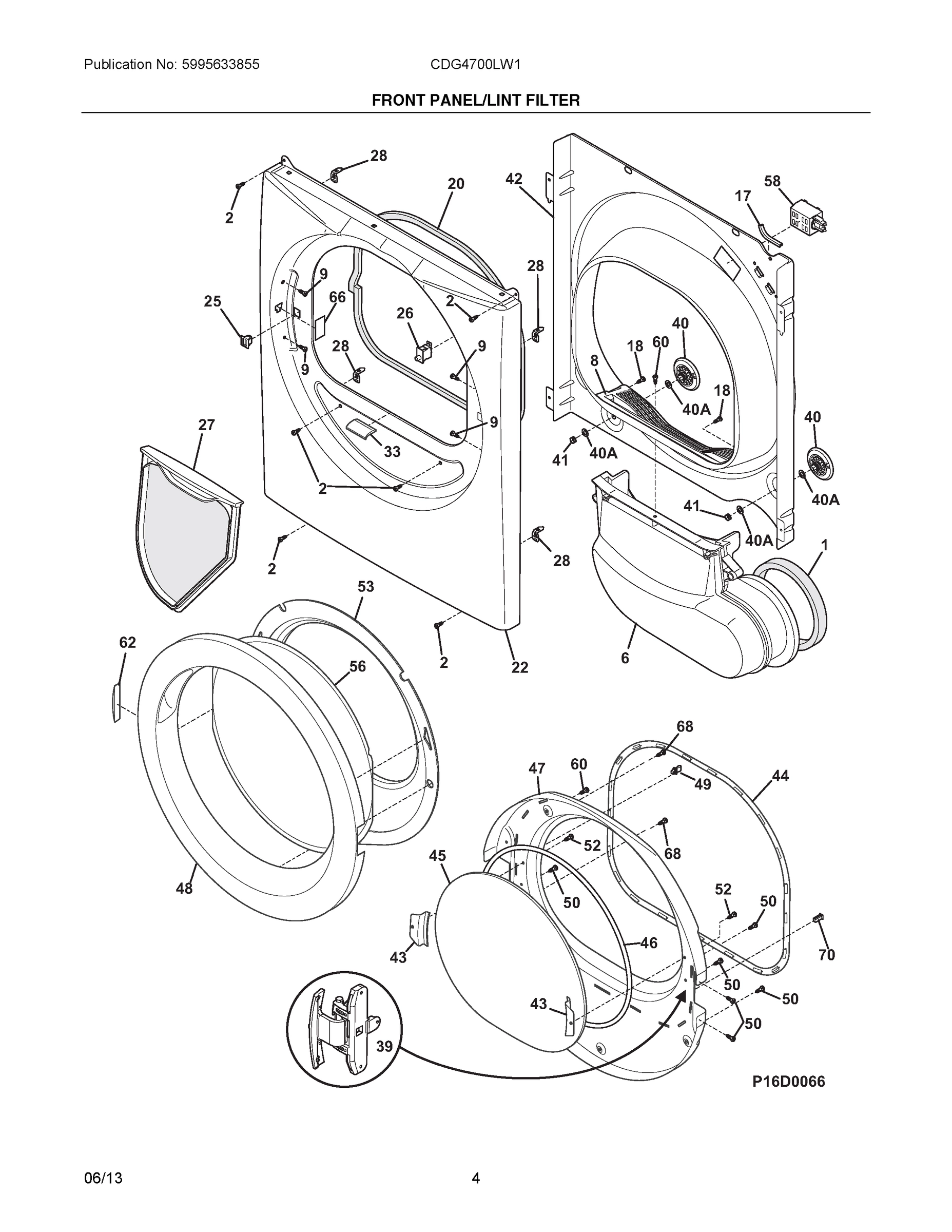 03 - FRONT PANEL/LINT FILTER