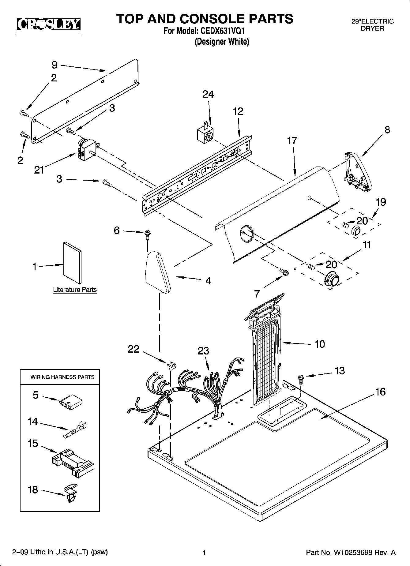 01 - TOP AND CONSOLE PARTS