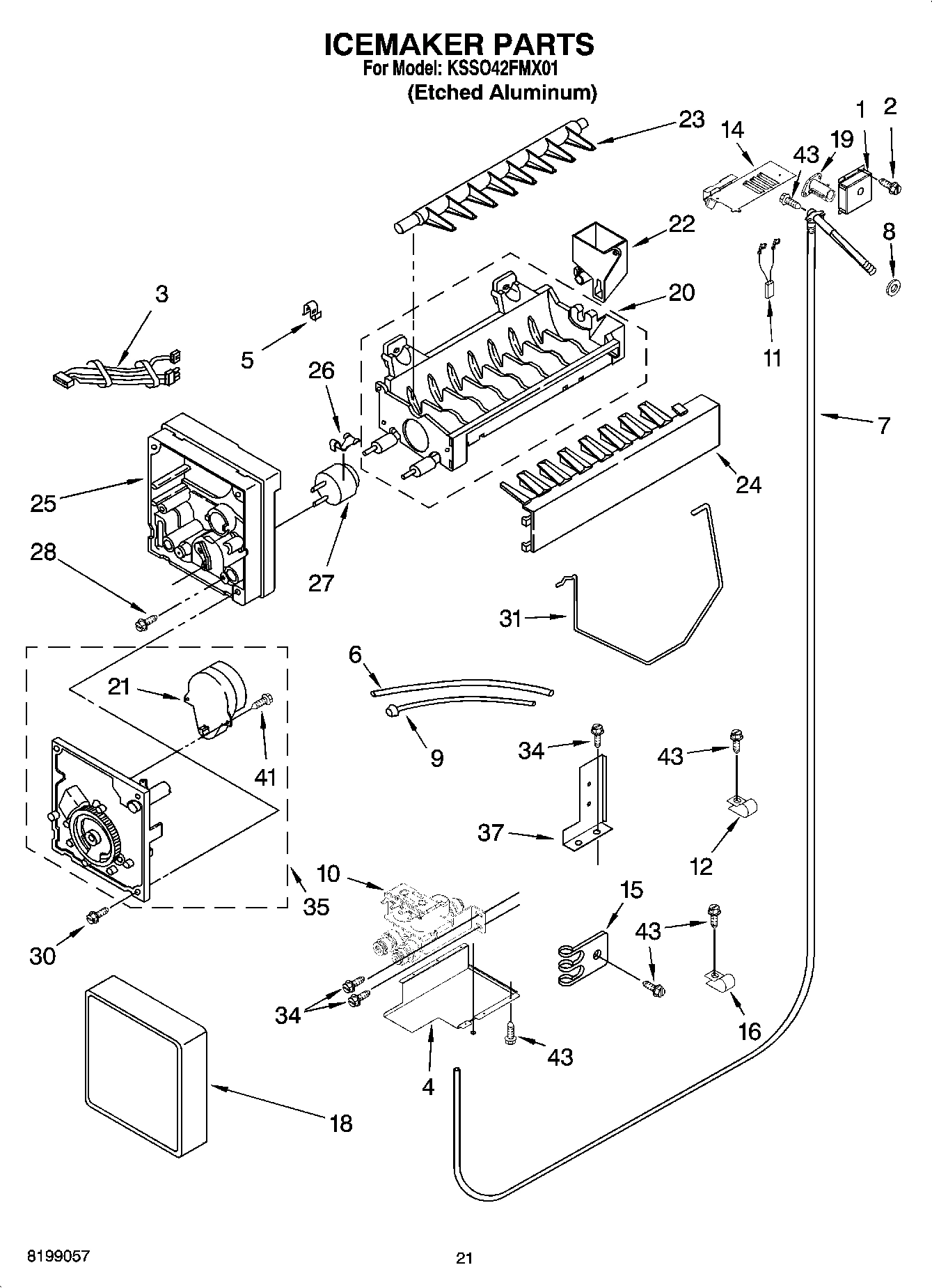 13 - ICEMAKER PARTS