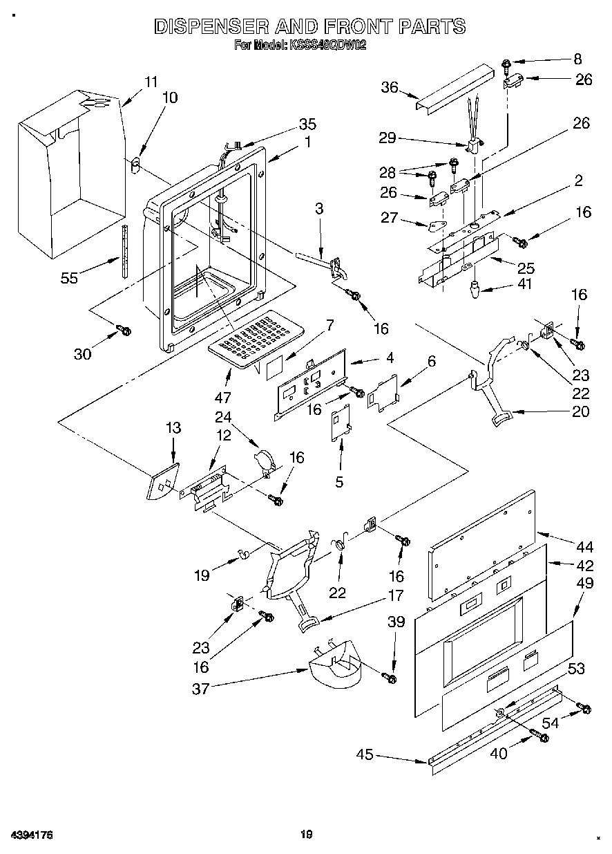 13 - DISPENSER AND FRONT