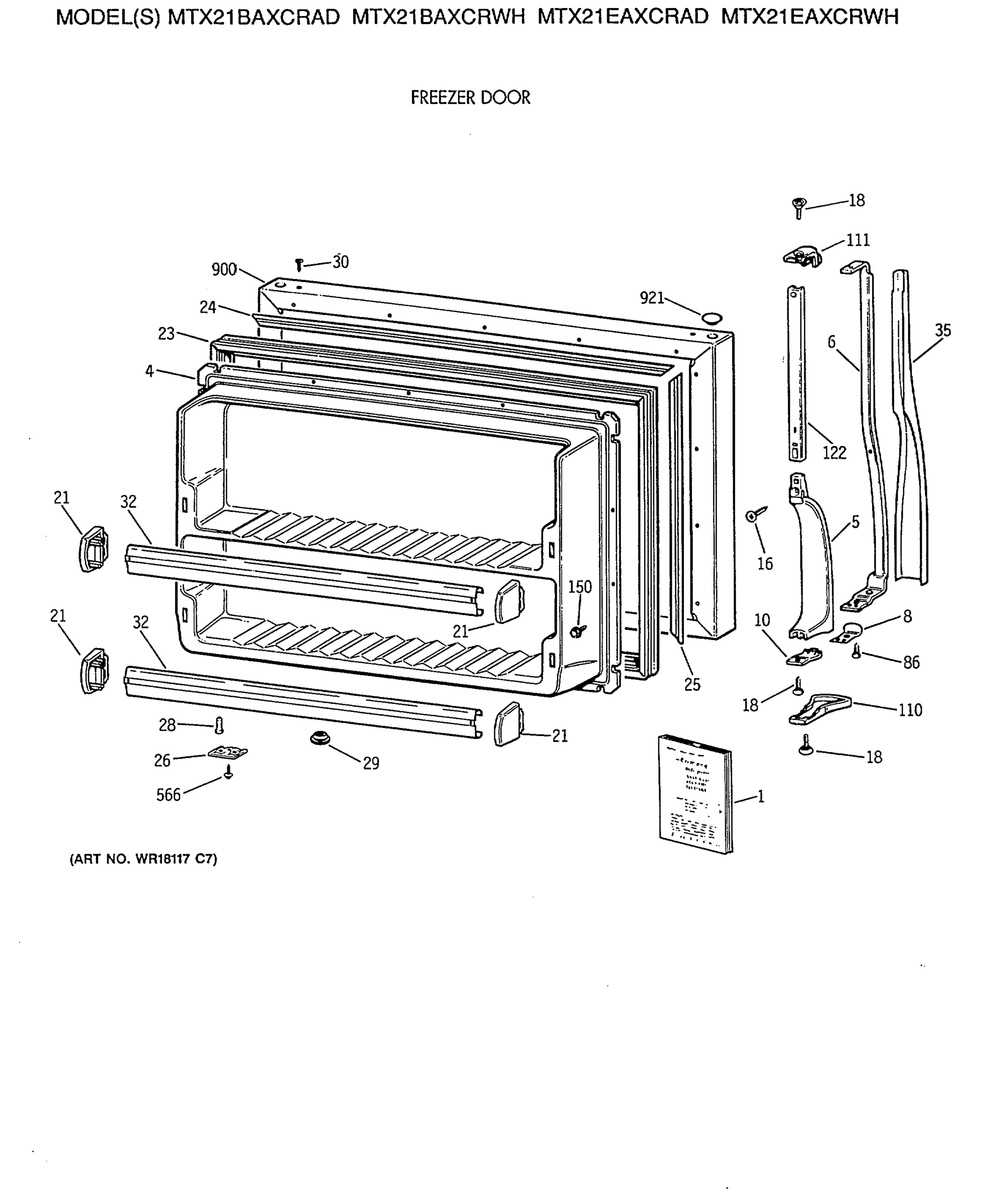 FREEZER DOOR