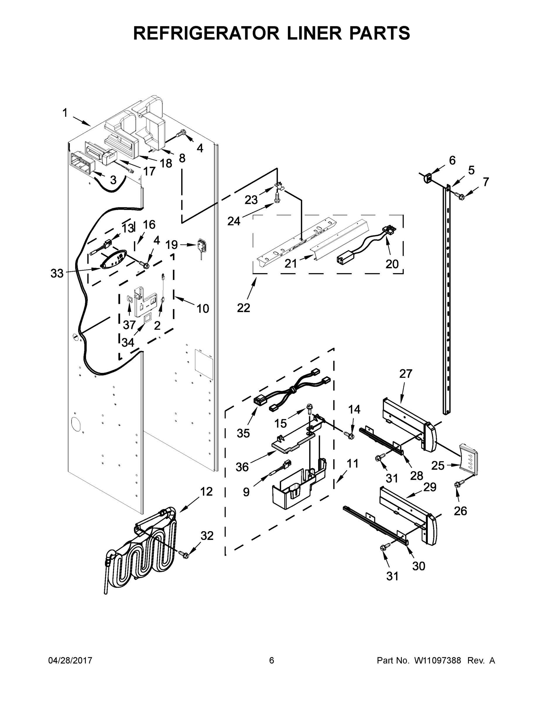 04 - REFRIGERATOR LINER PARTS
