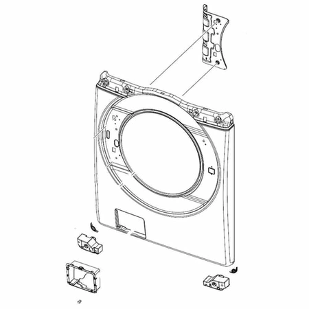 DC97-21446H Samsung Assembly Frame Front WF60