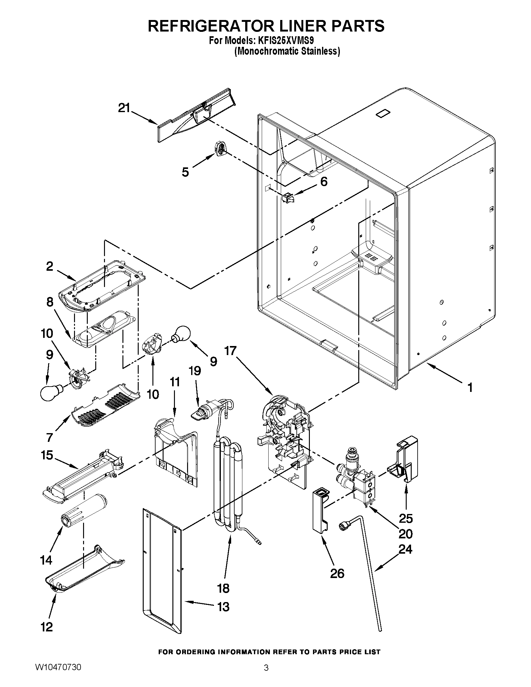 02 - REFRIGERATOR LINER PARTS