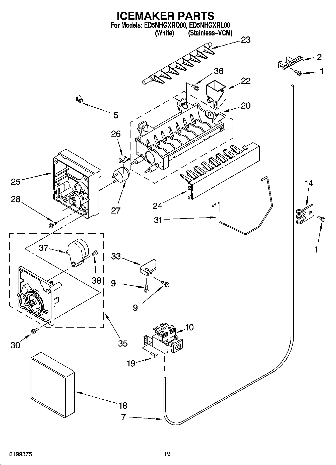 12 - ICEMAKER PARTS, OPTIONAL PARTS