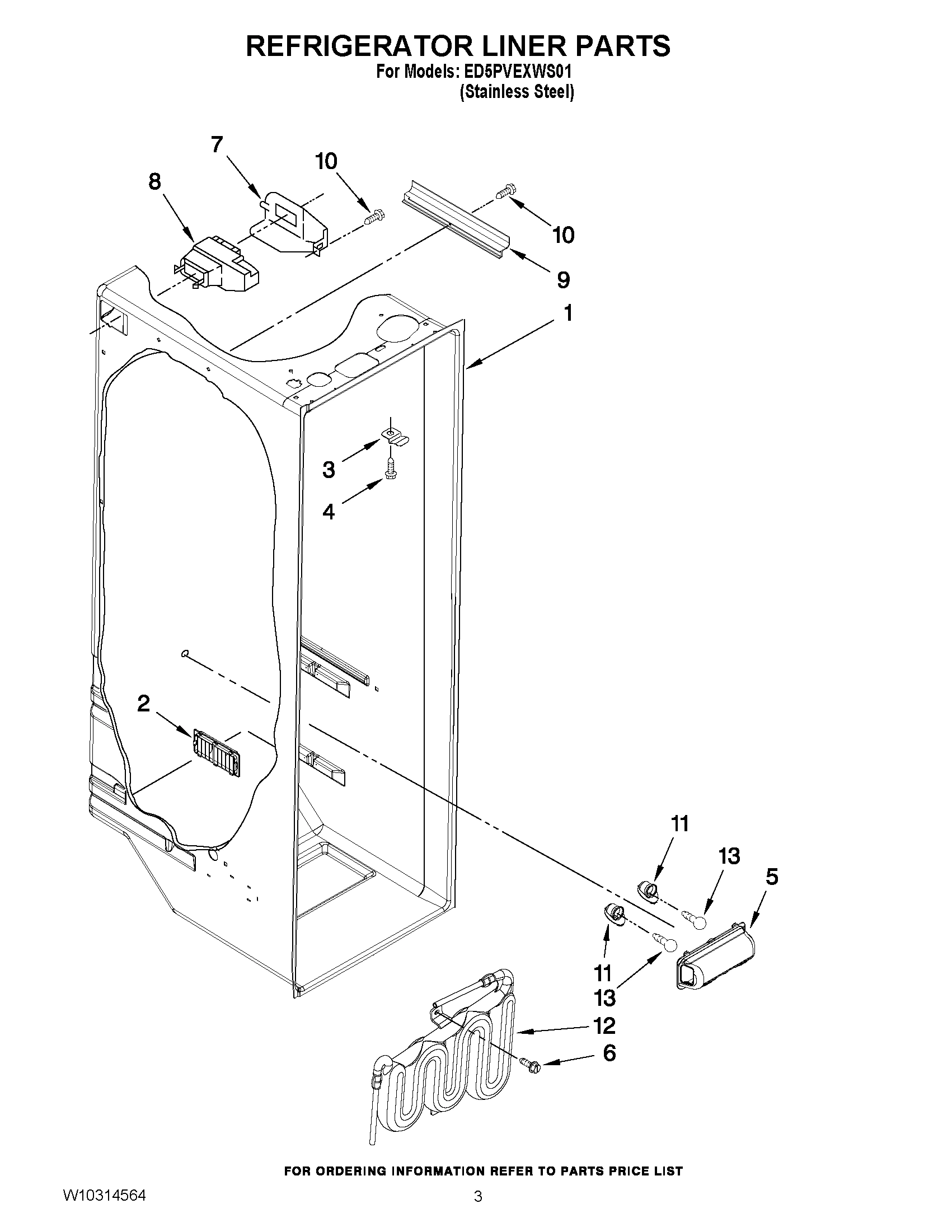 02 - REFRIGERATOR LINER PARTS