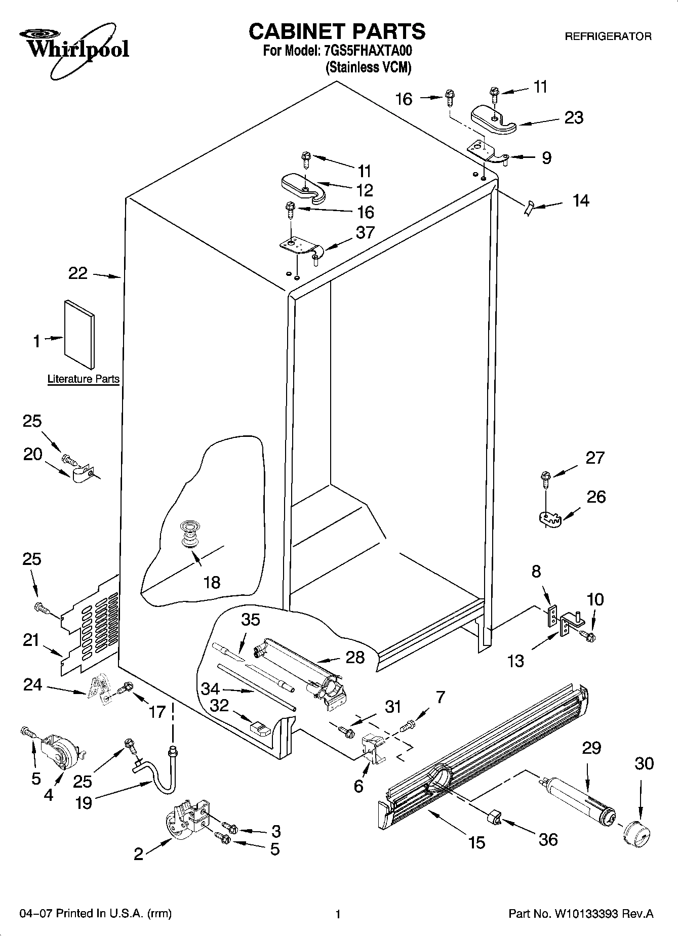 01 - CABINET PARTS