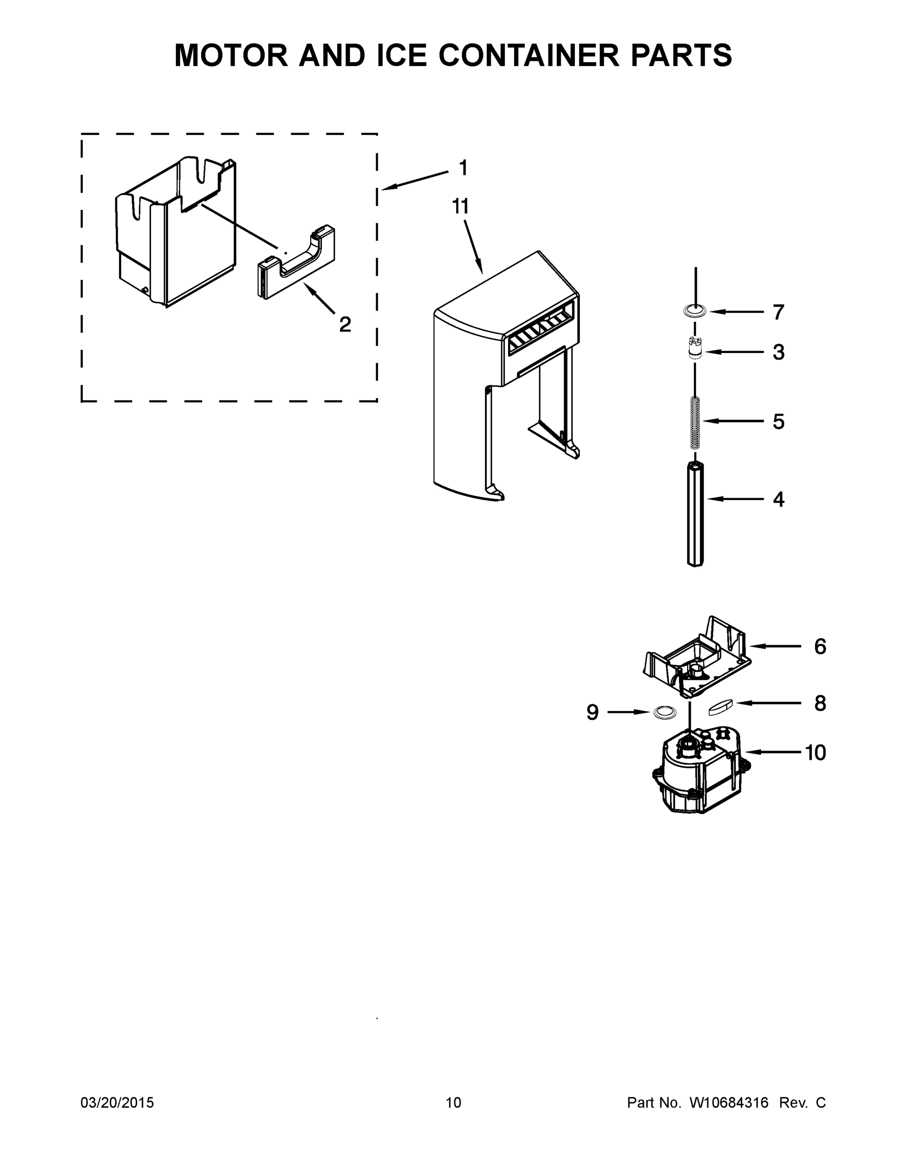 06 - MOTOR AND ICE CONTAINER PARTS