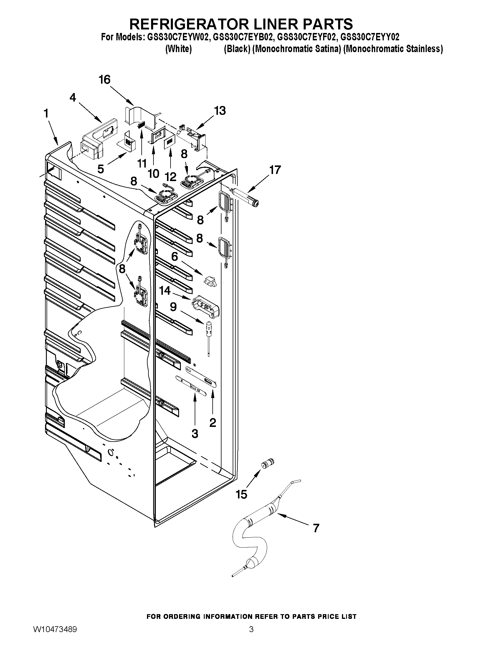 02 - REFRIGERATOR LINER PARTS