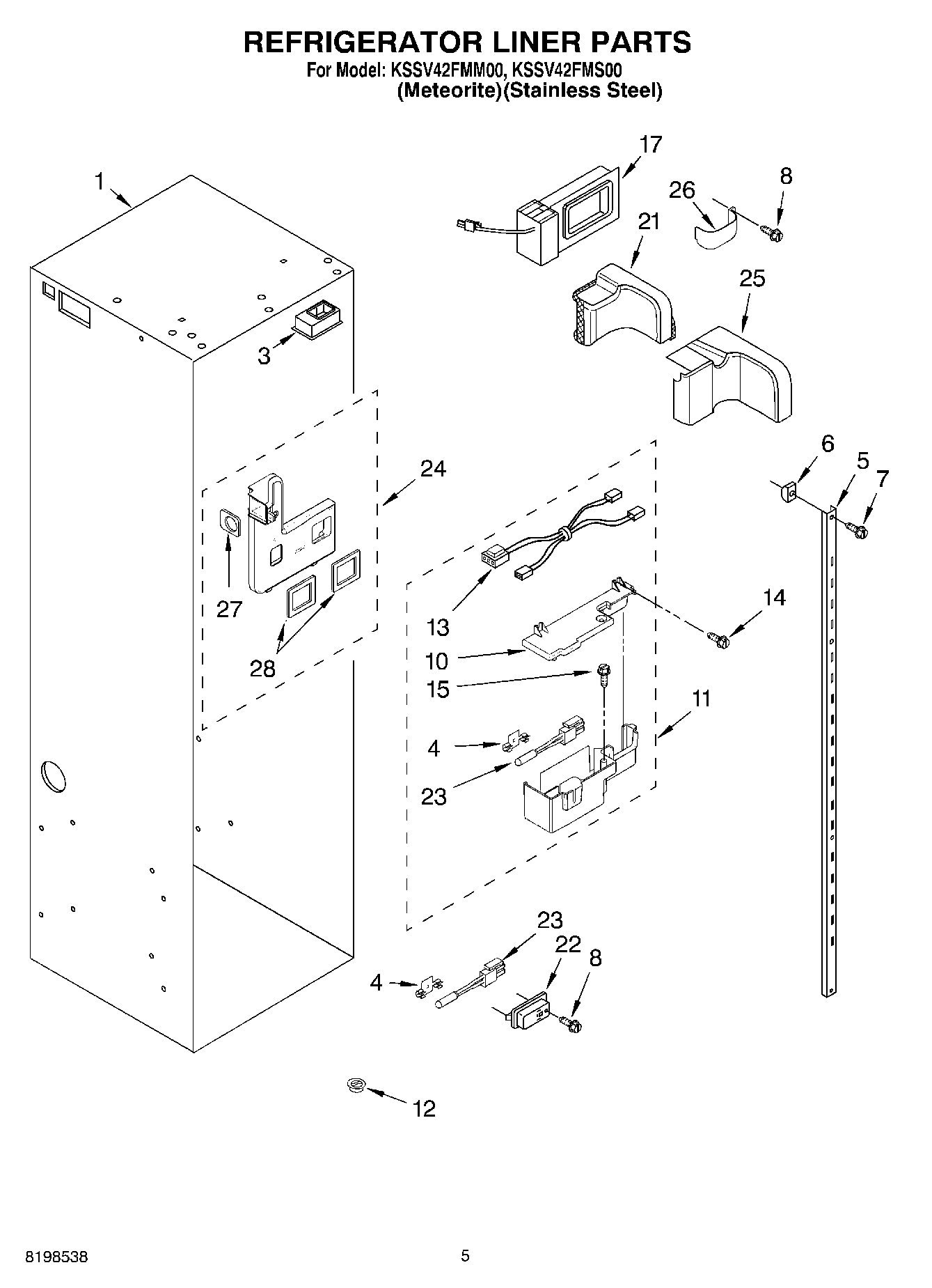 04 - REFRIGERATOR LINER PARTS