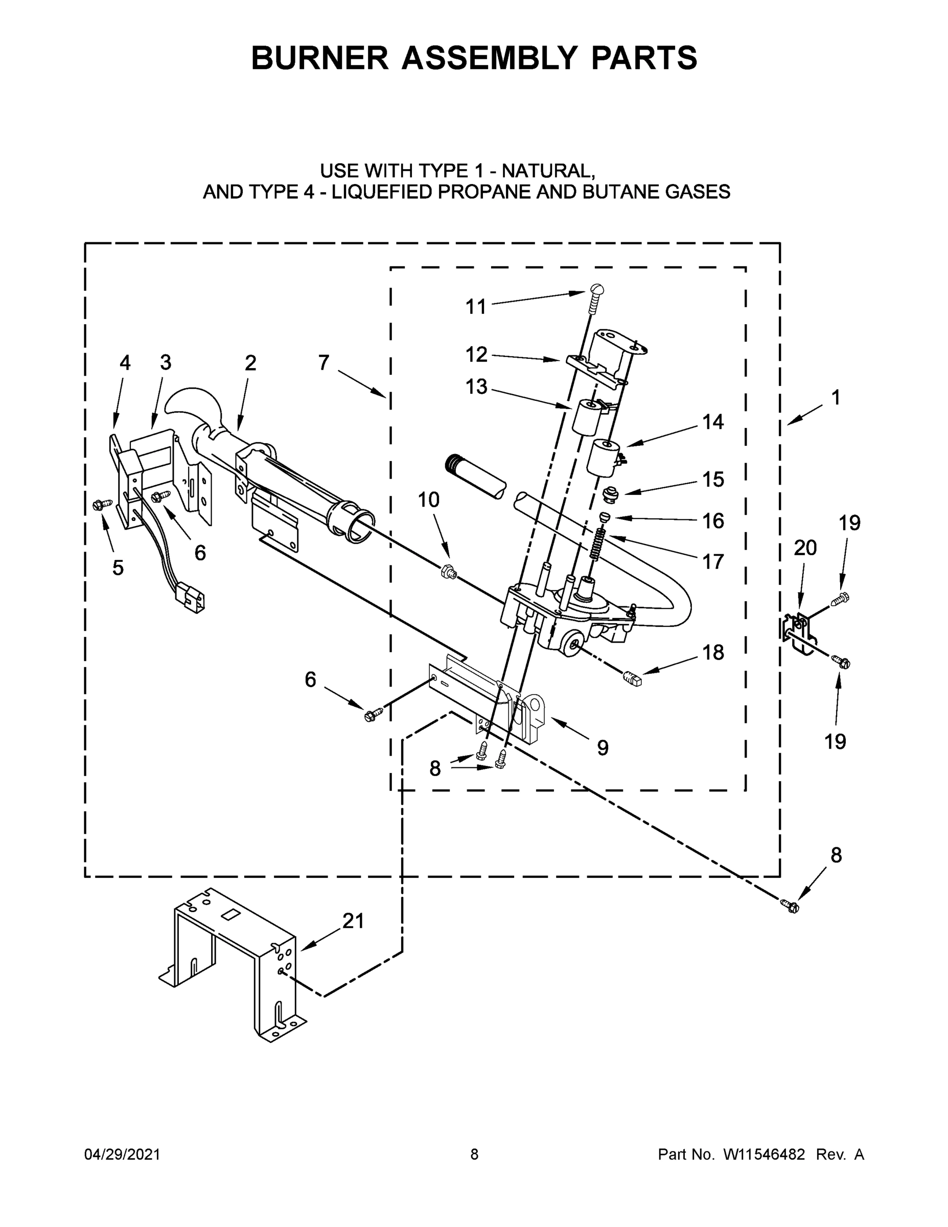 05 - BURNER ASSEMBLY PARTS