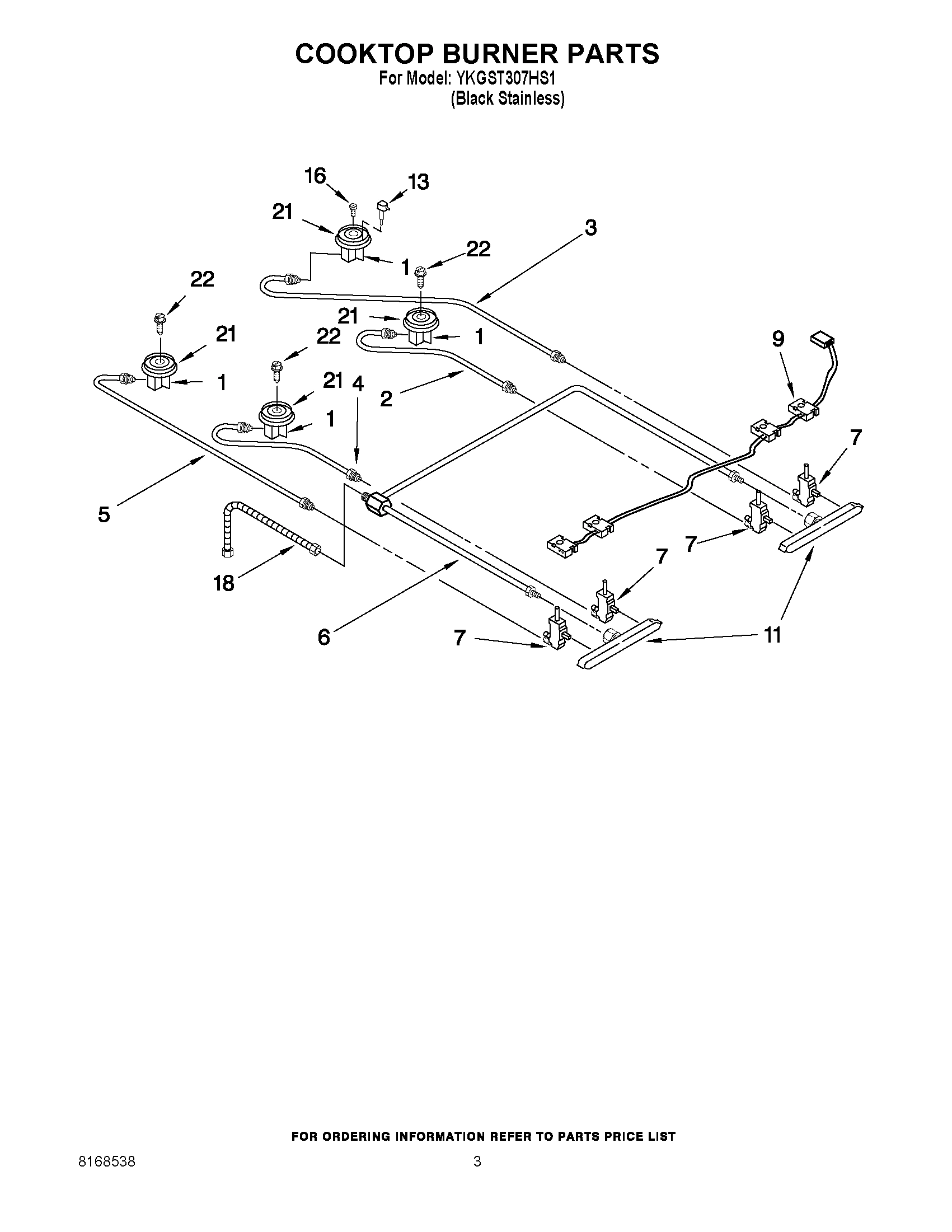 02 - COOKTOP BURNER PARTS