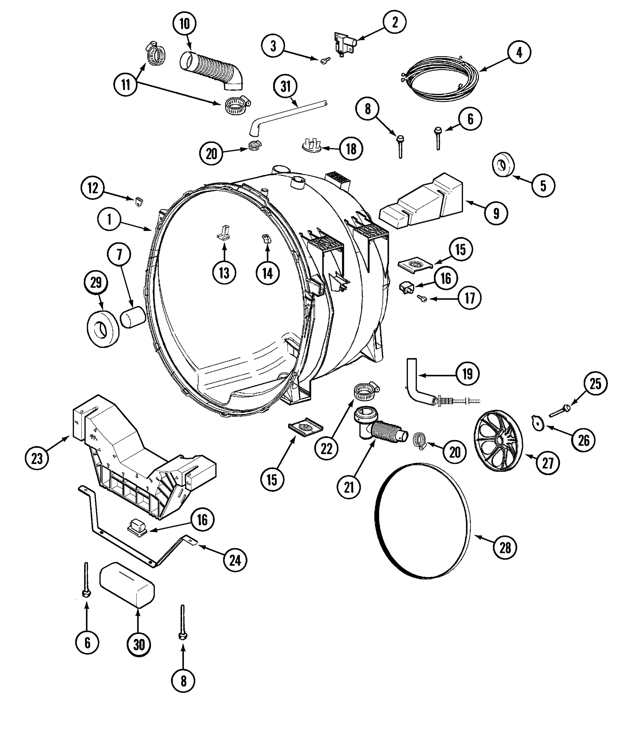 03 - OUTER TUB (WASHER)