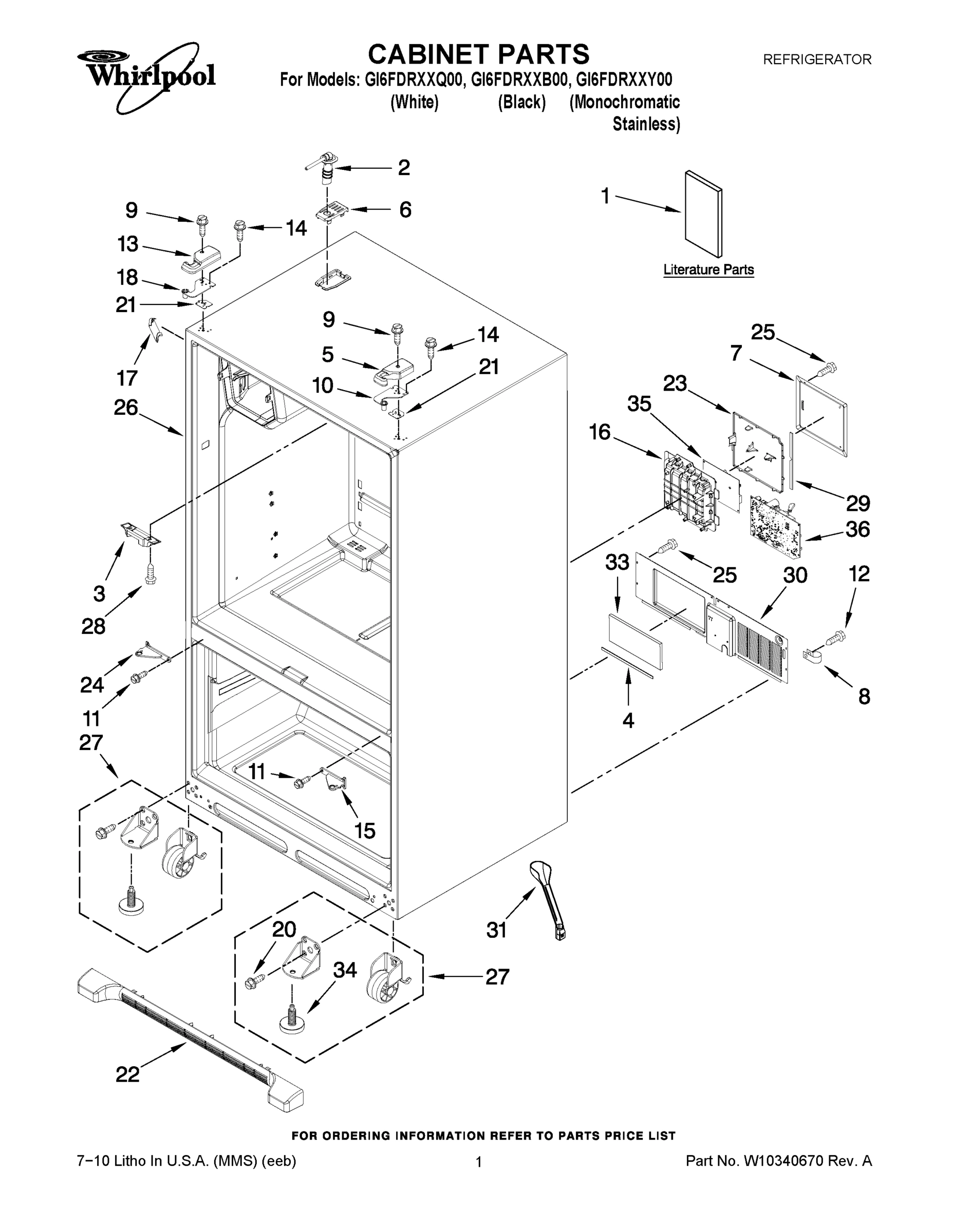 01 - CABINET PARTS