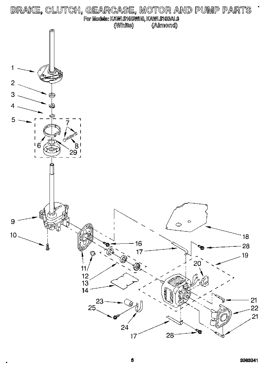04 - BRAKE, CLUTCH, GEARCASE, MOTOR AND PUMP