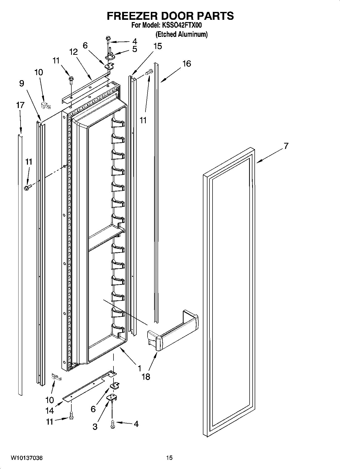 10 - FREEZER DOOR PARTS