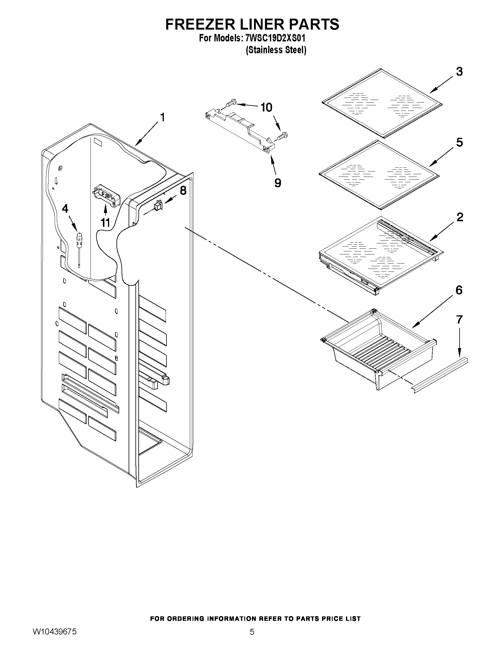 04 - FREEZER LINER PARTS