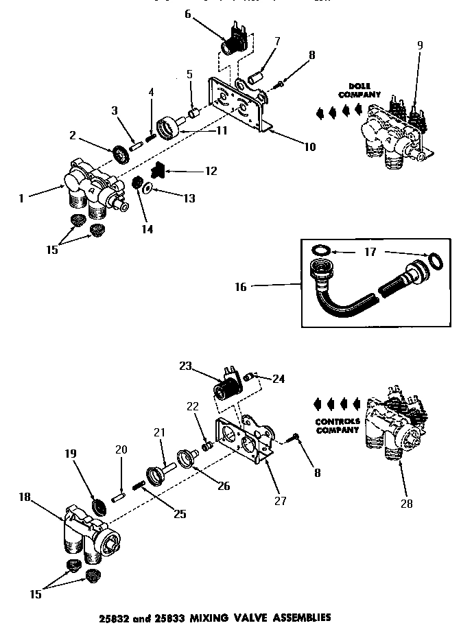 04 - 25832 & 25833 MIXING VALVE ASSEMBLIES