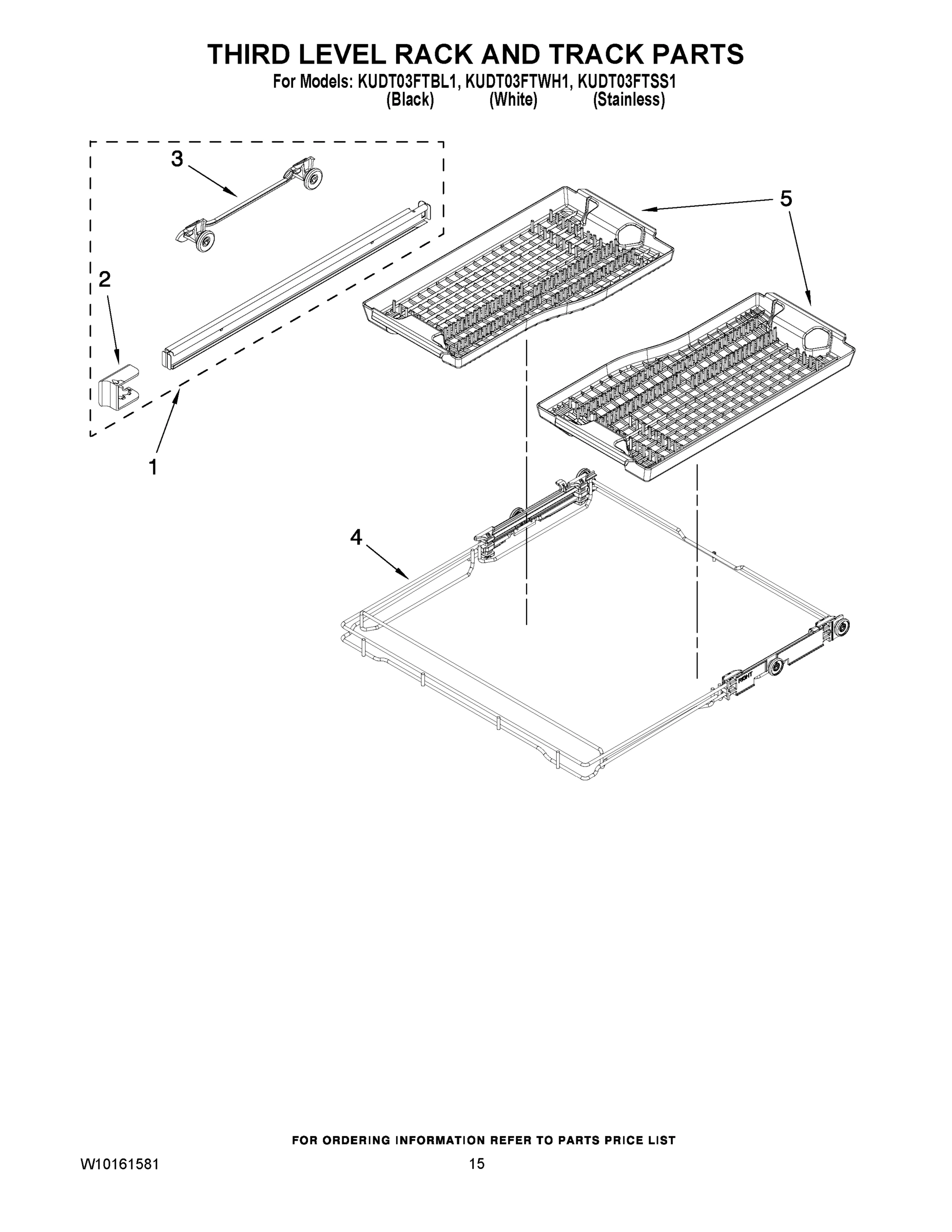 12 - THIRD LEVEL RACK AND TRACK PARTS