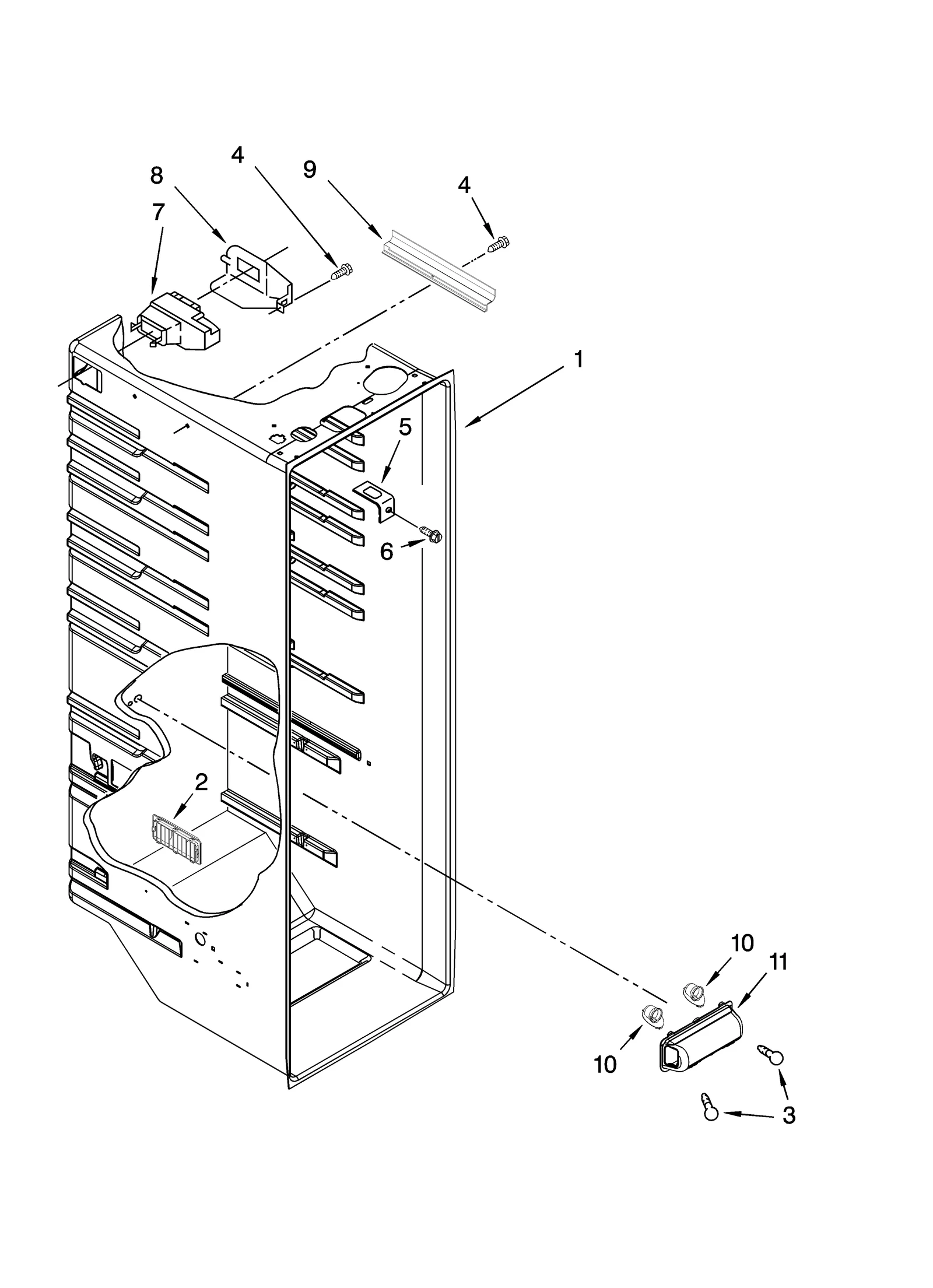 REFRIGERATOR LINER PARTS