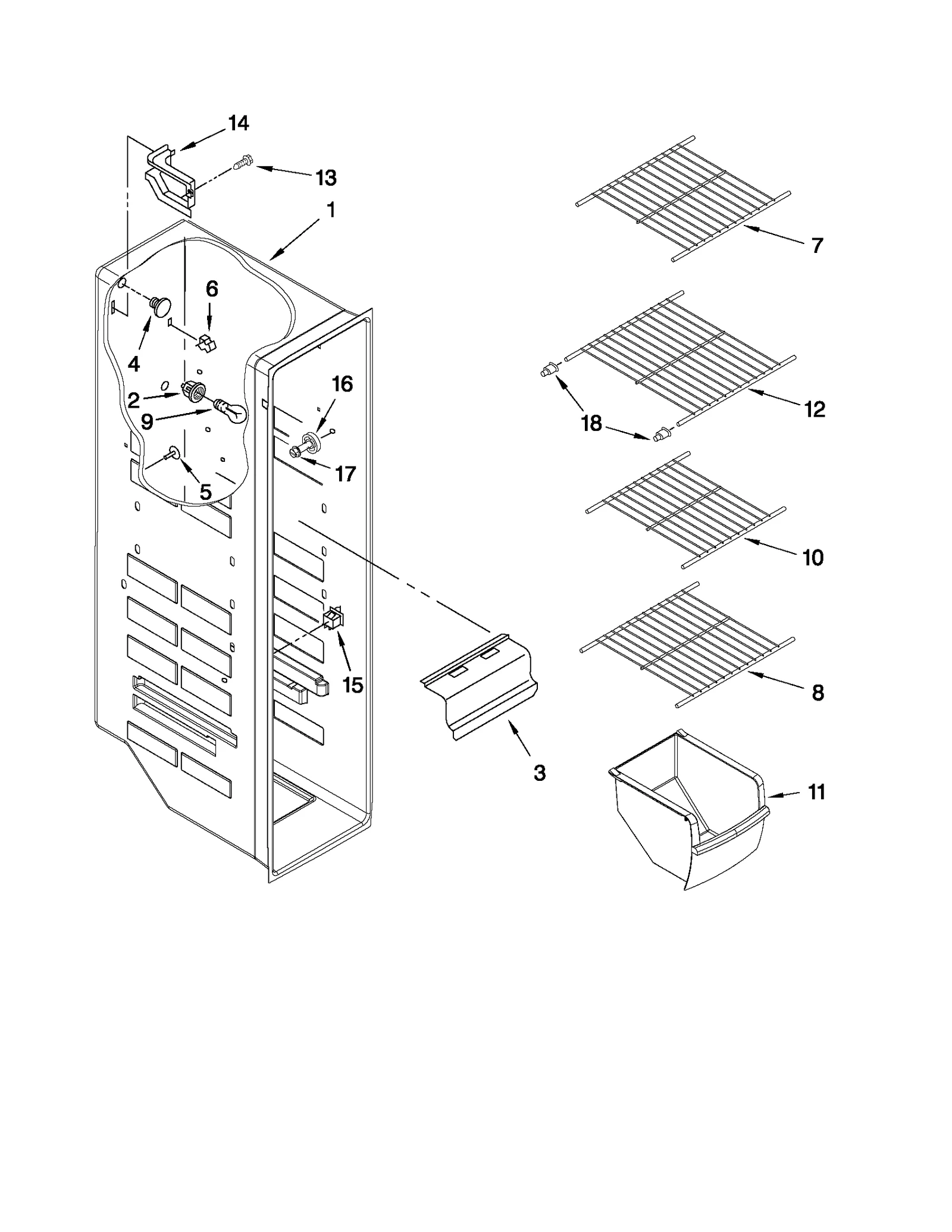 FREEZER LINER PARTS
