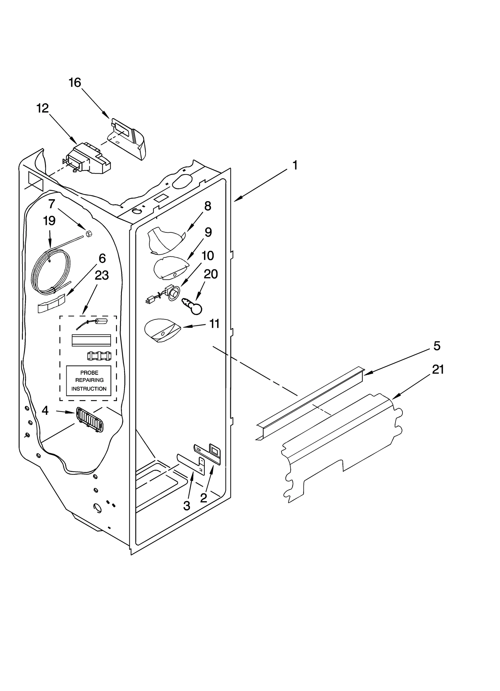 REFRIGERATOR LINER PARTS