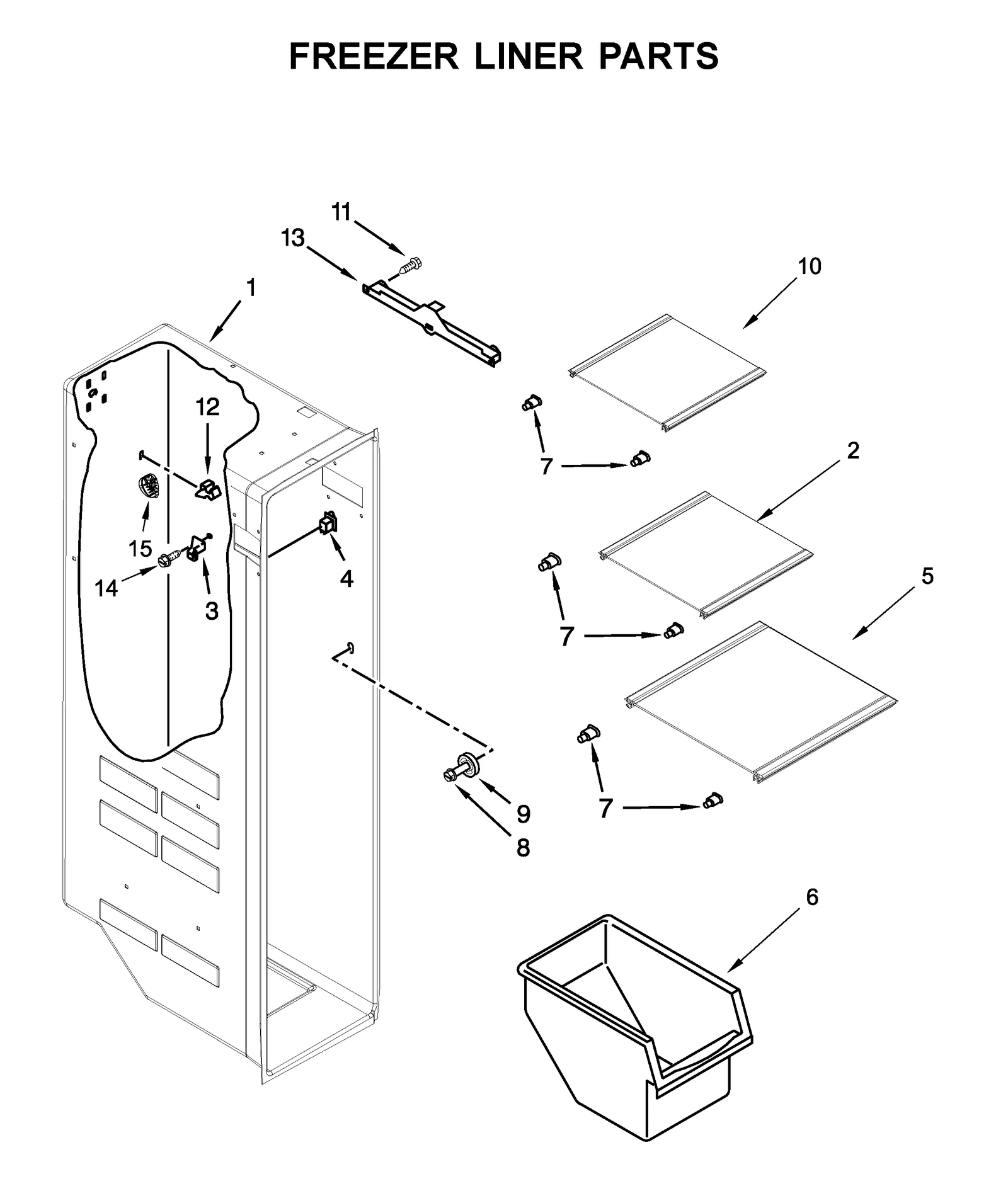 FREEZER LINER PARTS