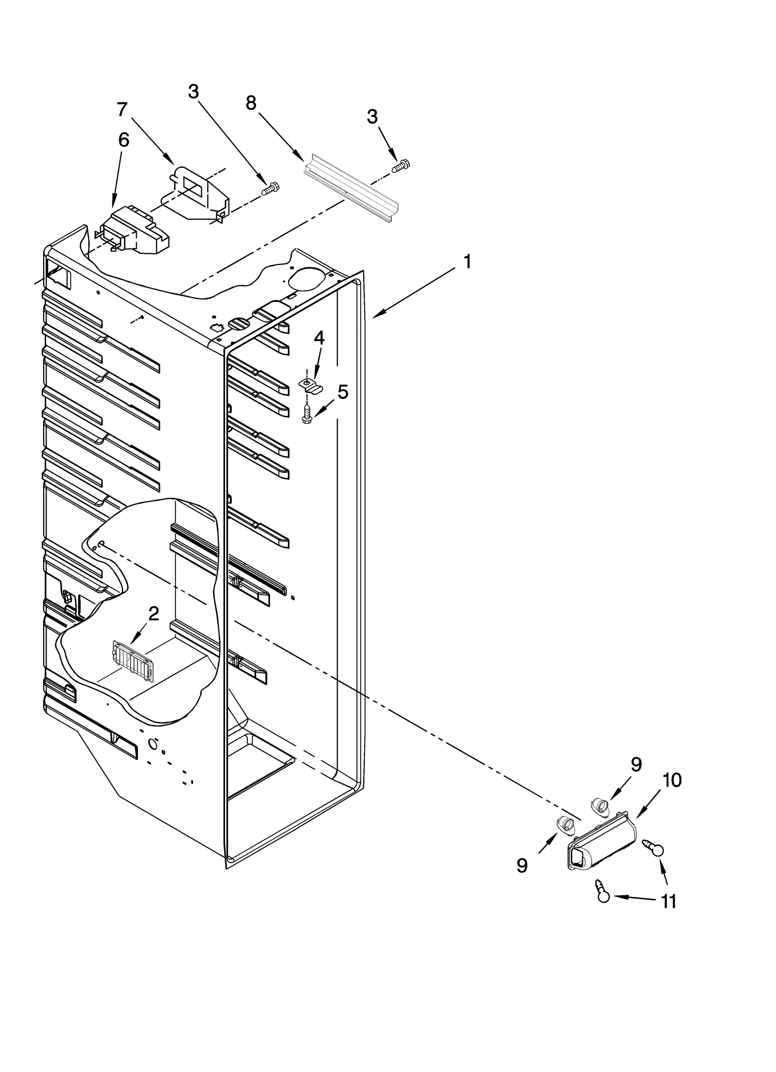 REFRIGERATOR LINER PARTS