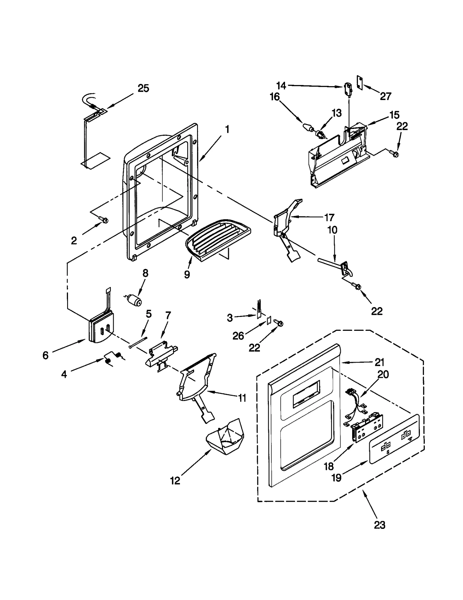 DISPENSER FRONT