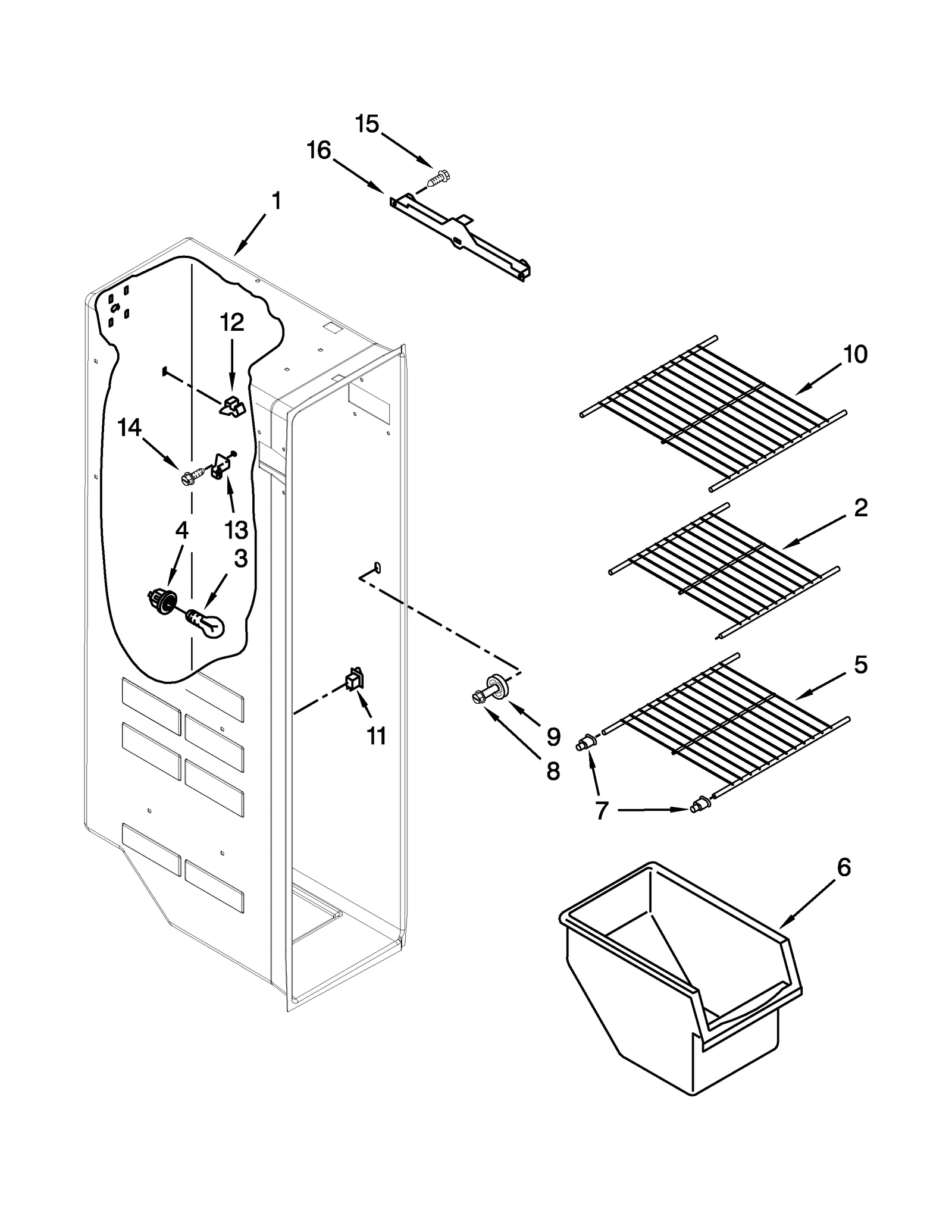 FREEZER LINER PARTS