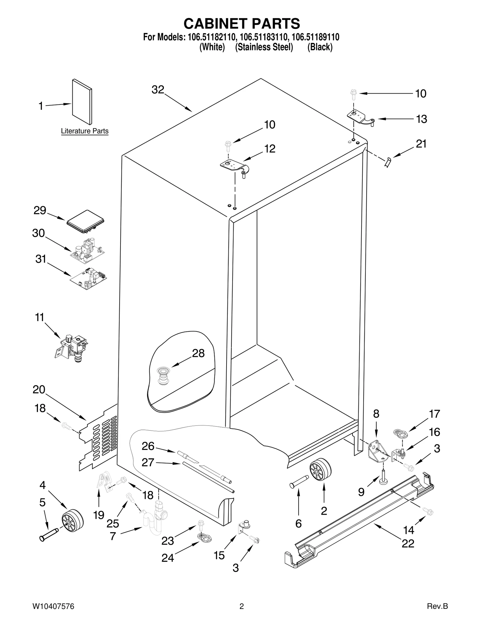 CABINET PARTS