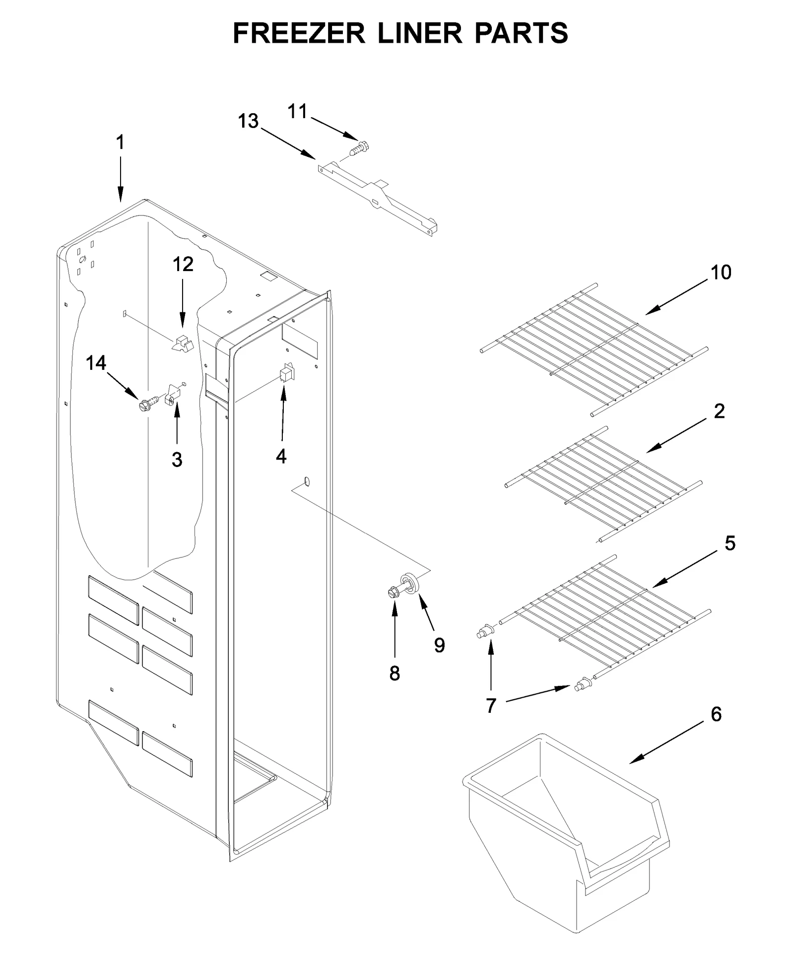 FREEZER LINER PARTS