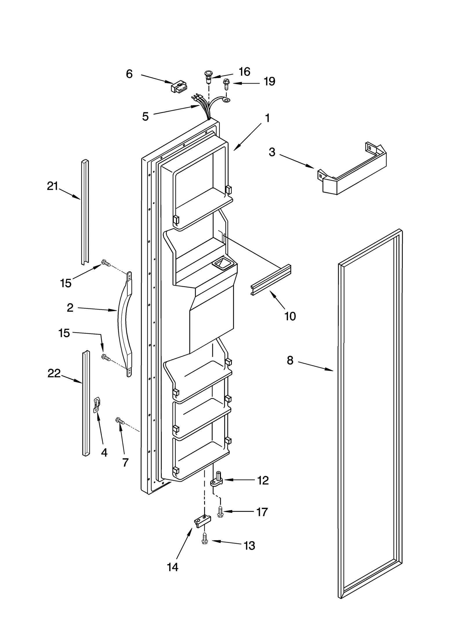 FREEZER DOOR PARTS