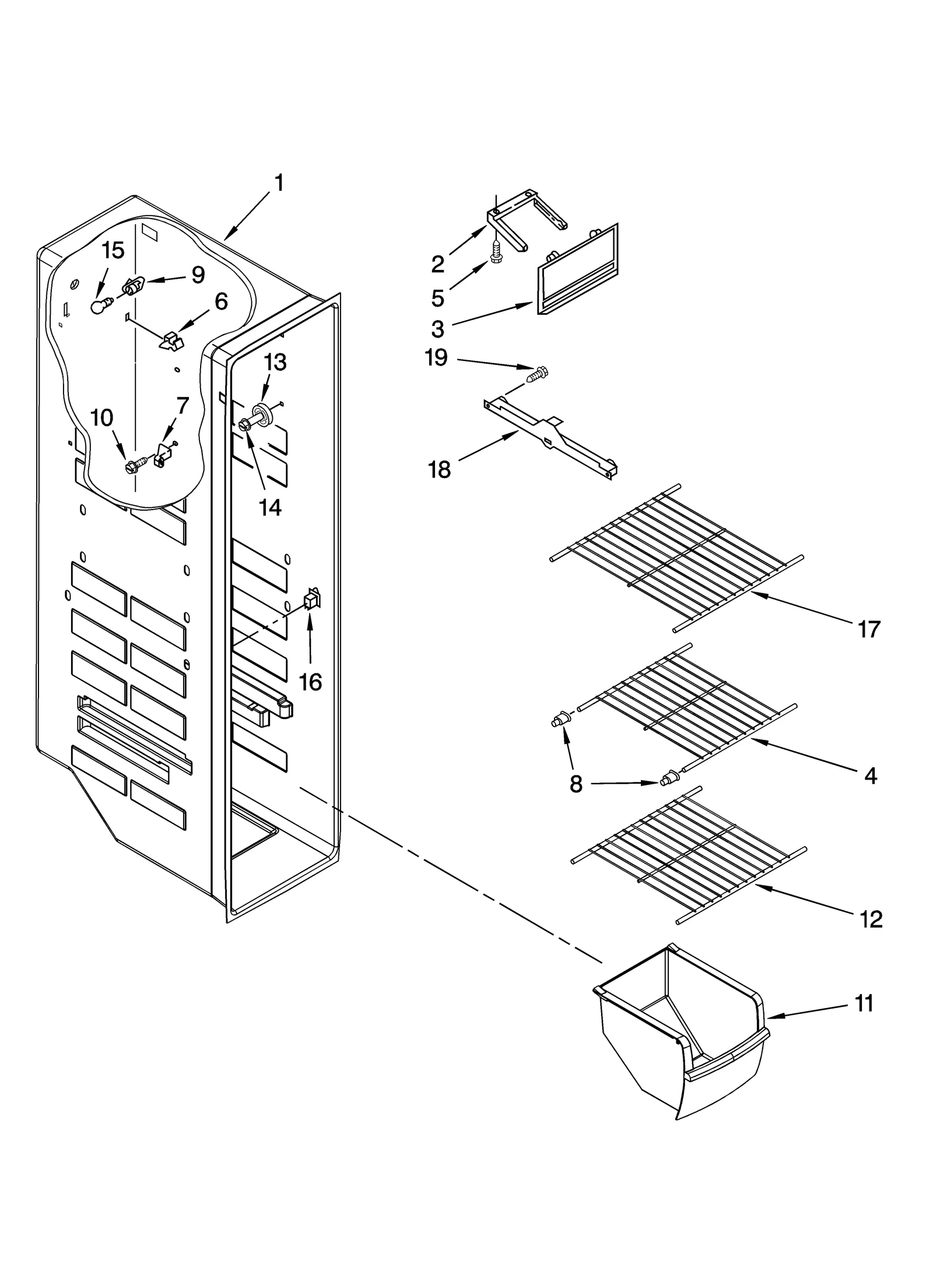 FREEZER LINER PARTS