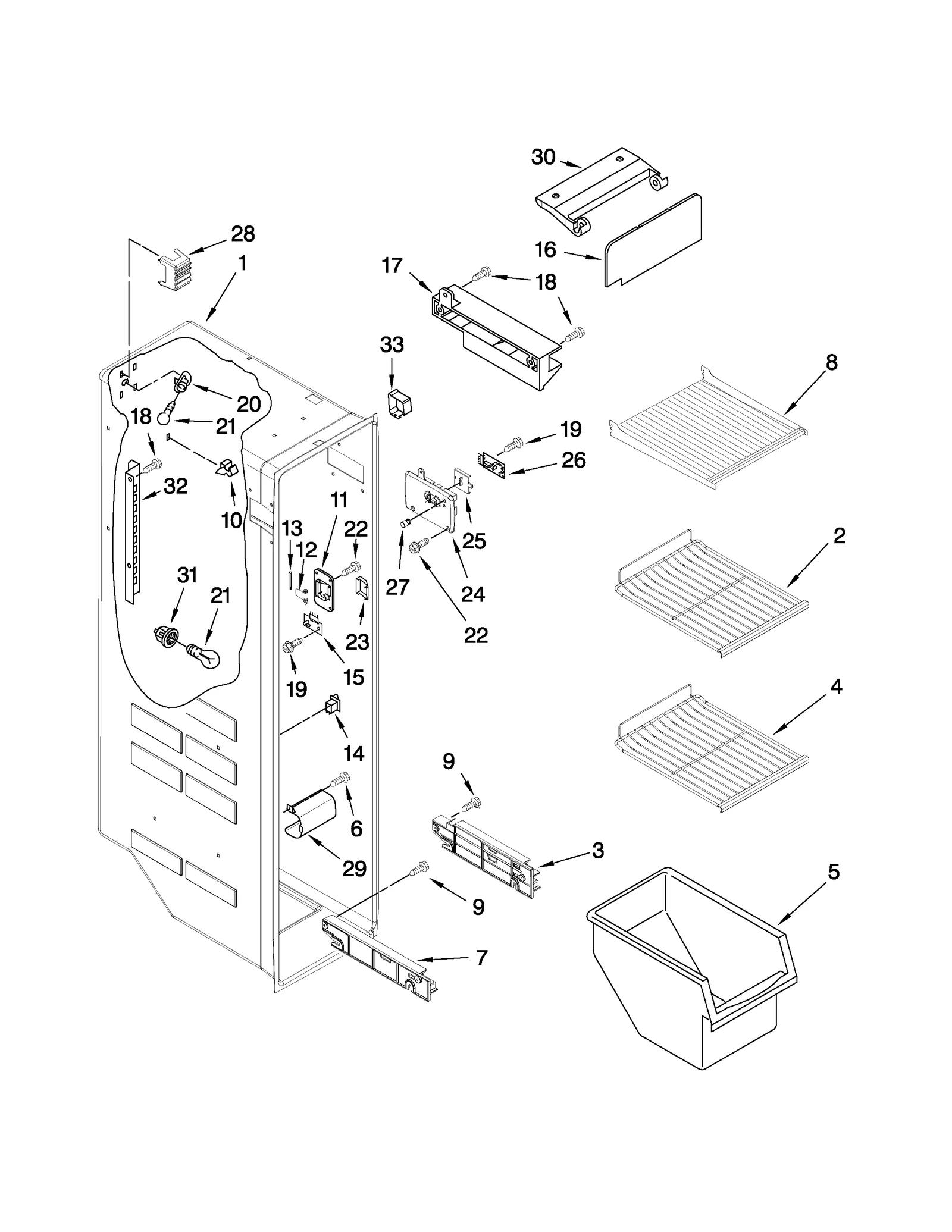 FREEZER LINER PARTS