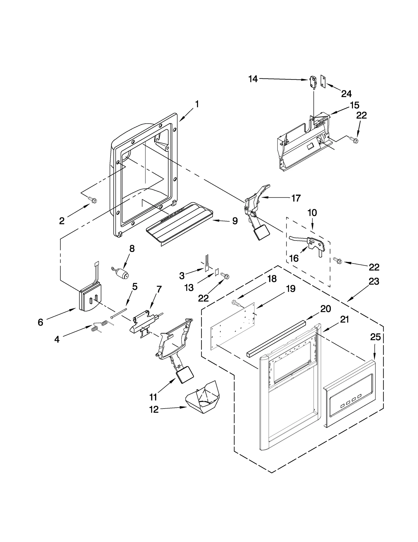 DISPENSER FRONT PARTS