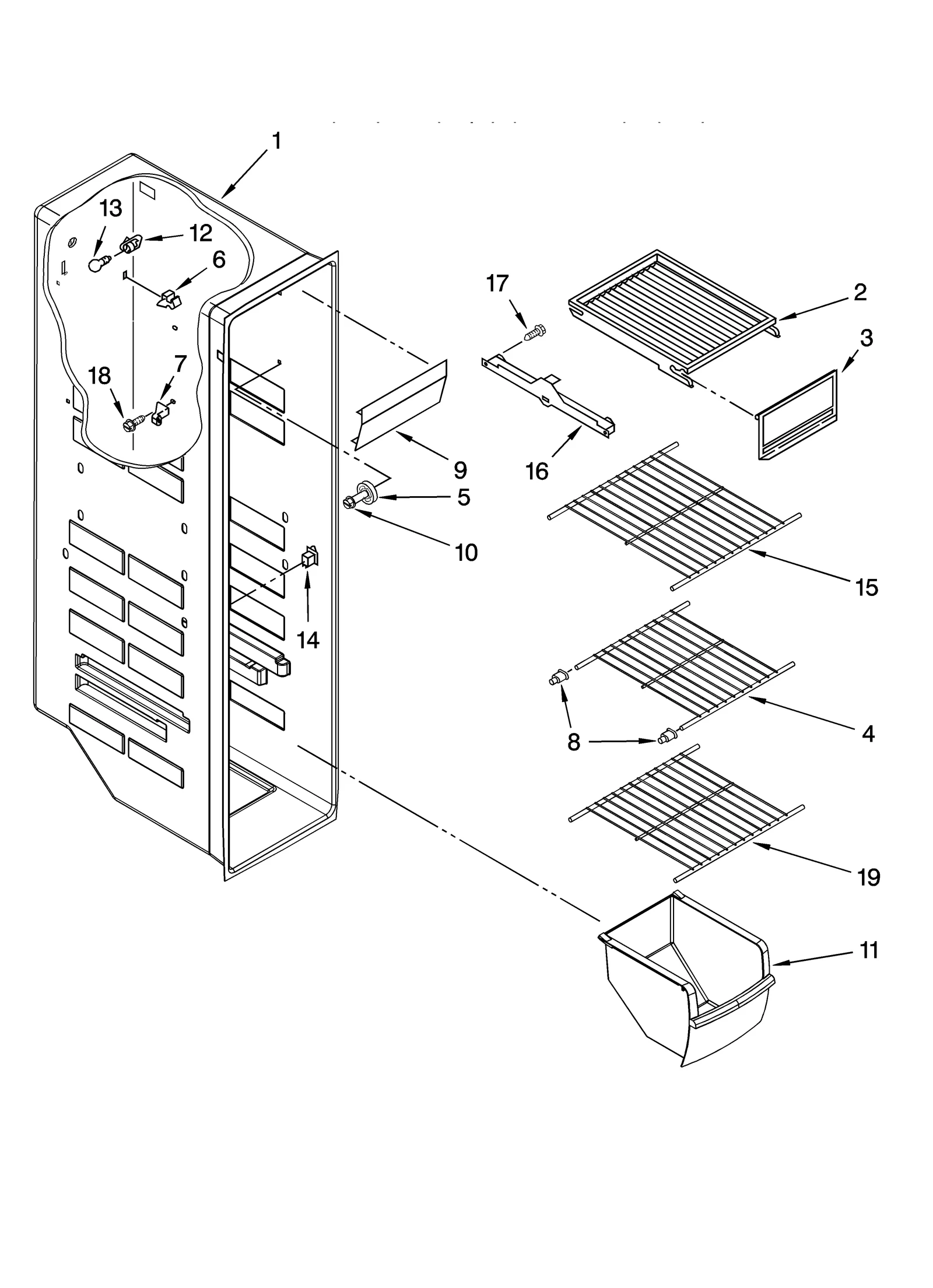 FREEZER LINER PARTS