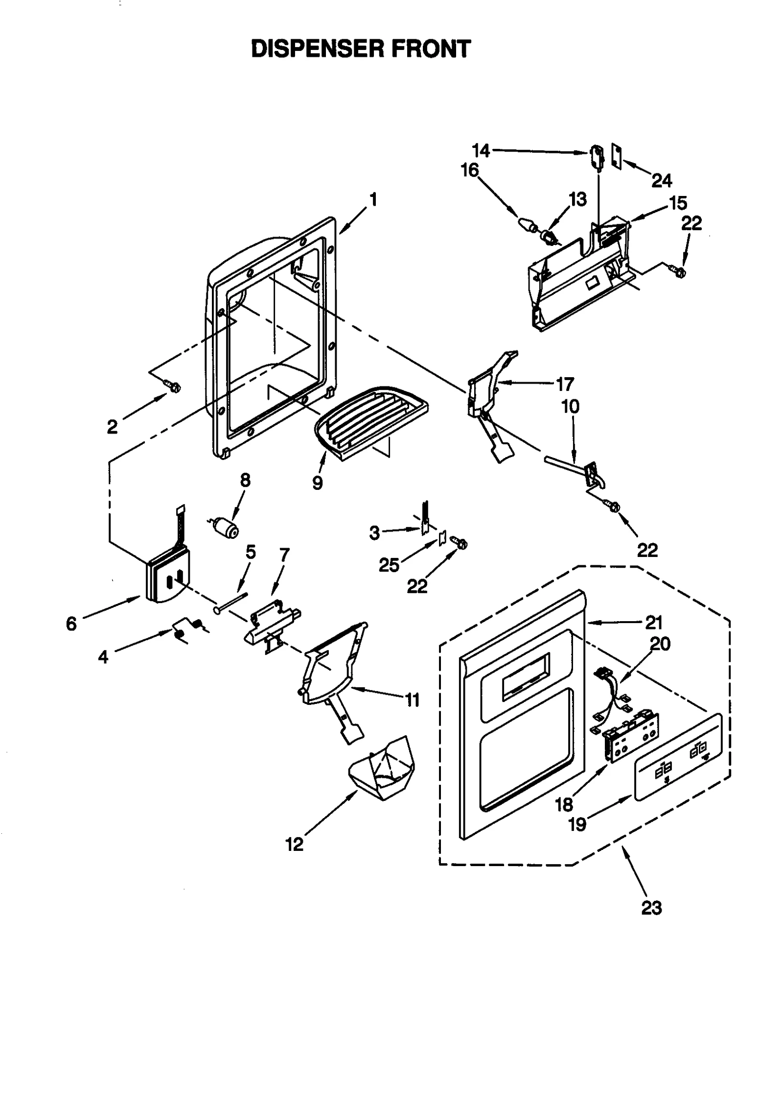 DISPENSER FRONT