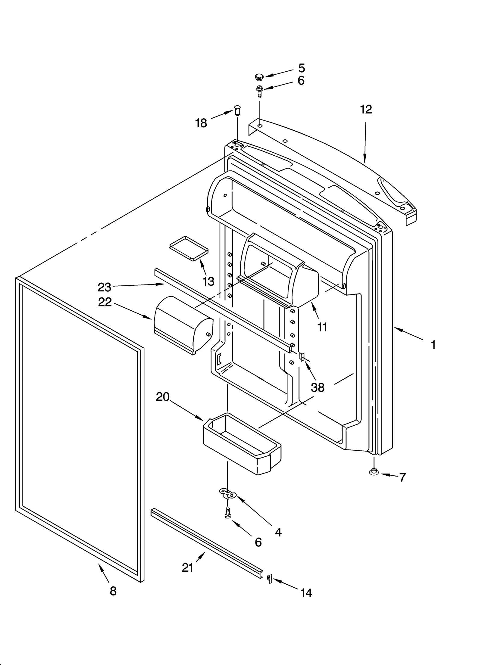 REFRIGERATOR DOOR PARTS