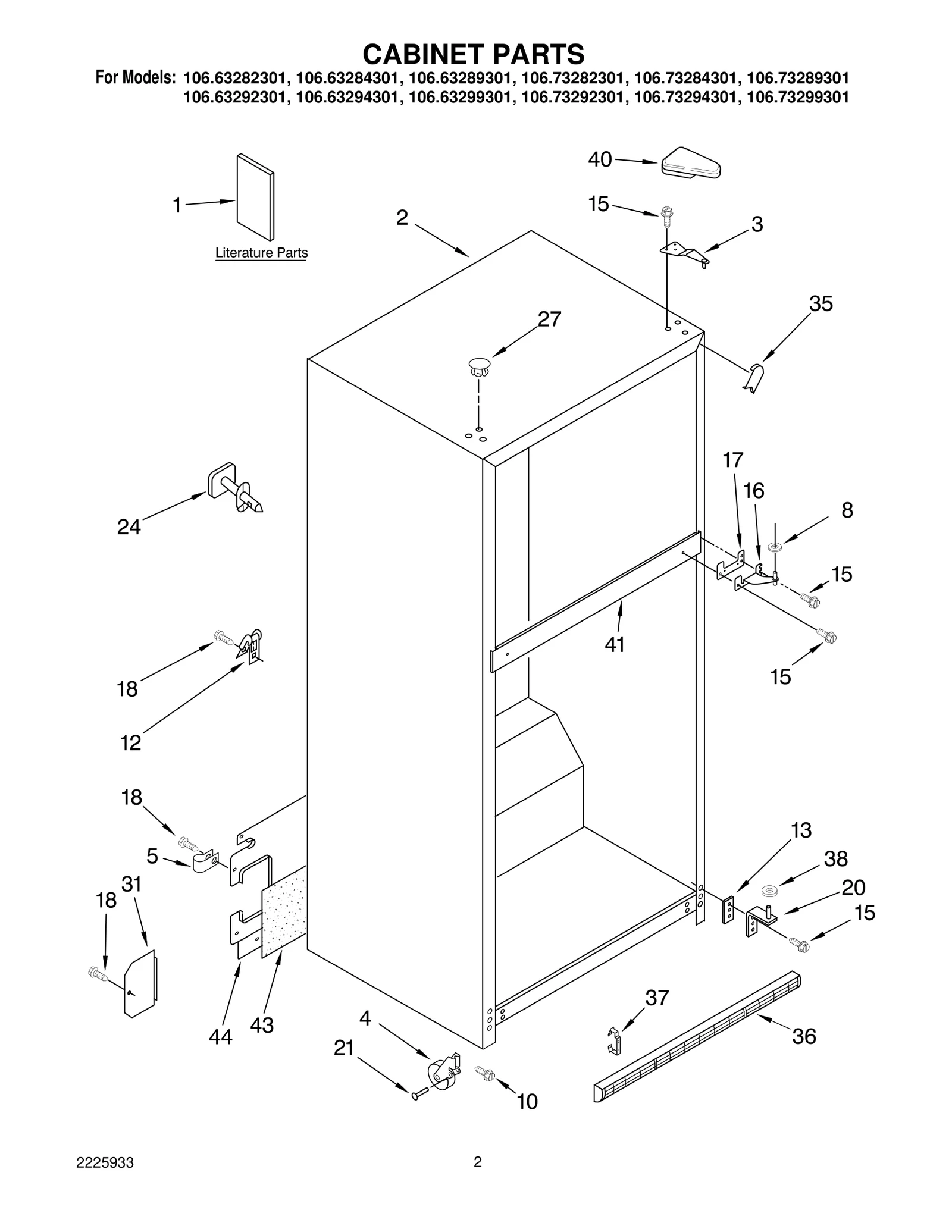 CABINET PARTS