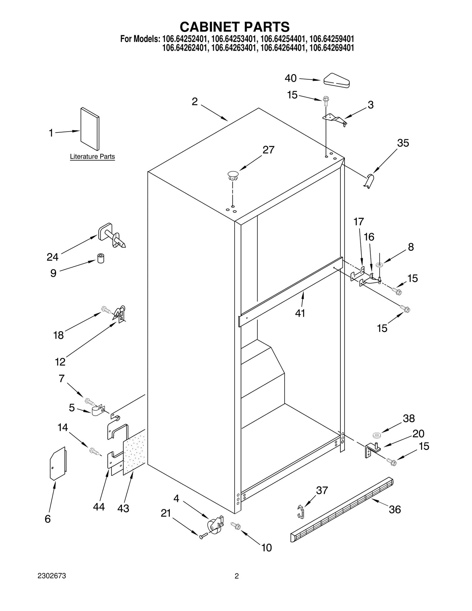 CABINET PARTS