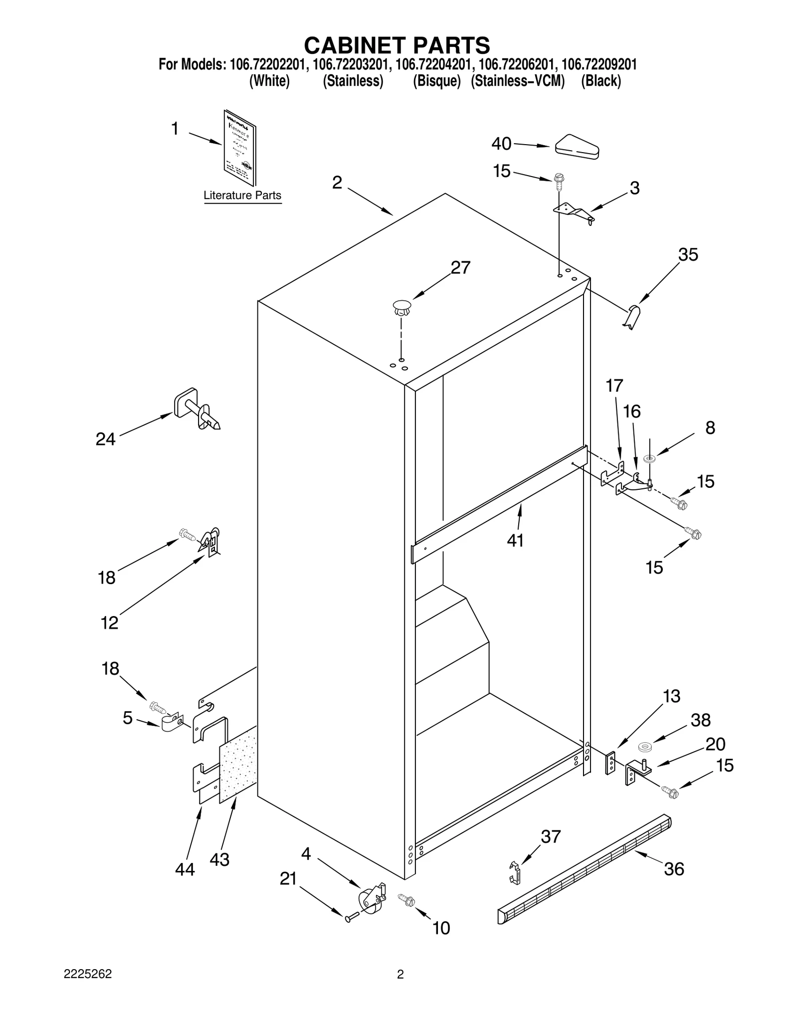 CABINET PARTS