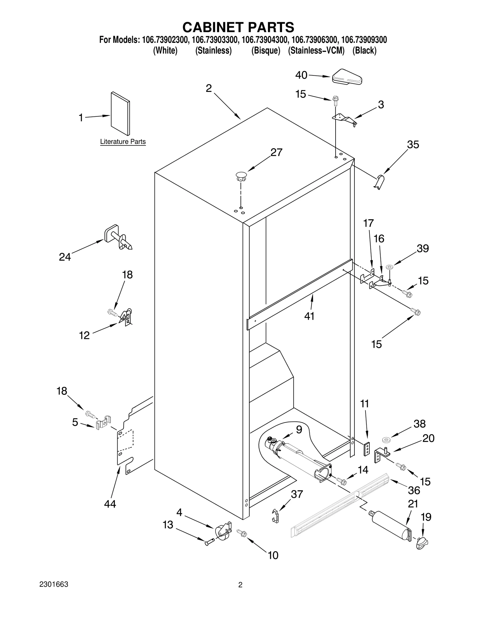 CABINET PARTS