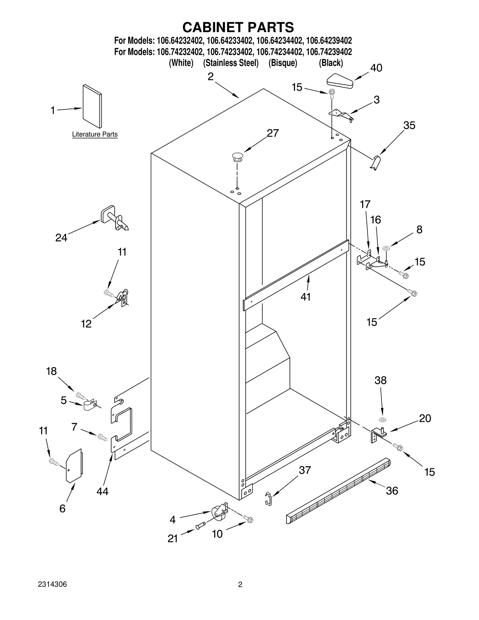 CABINET PARTS