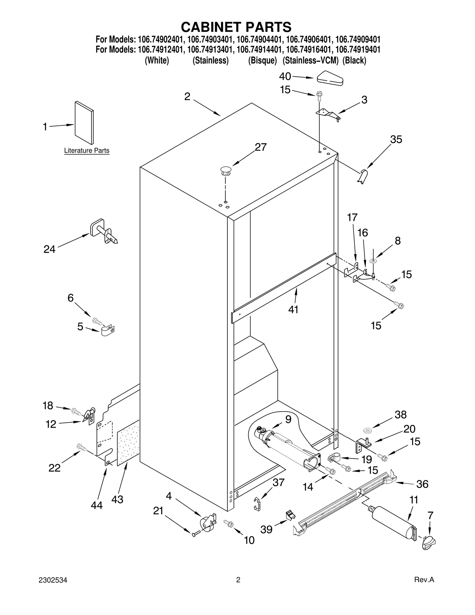 CABINET PARTS