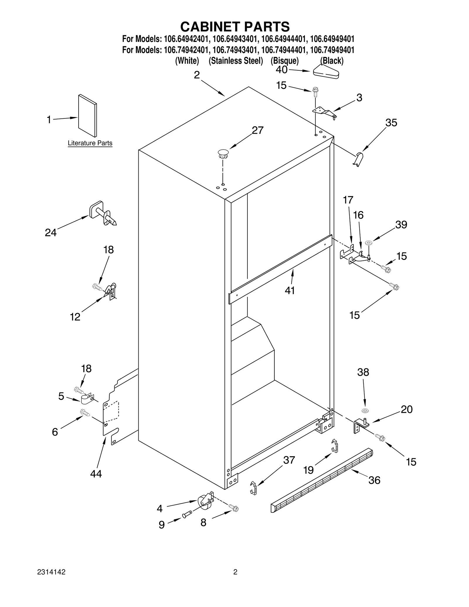 CABINET PARTS