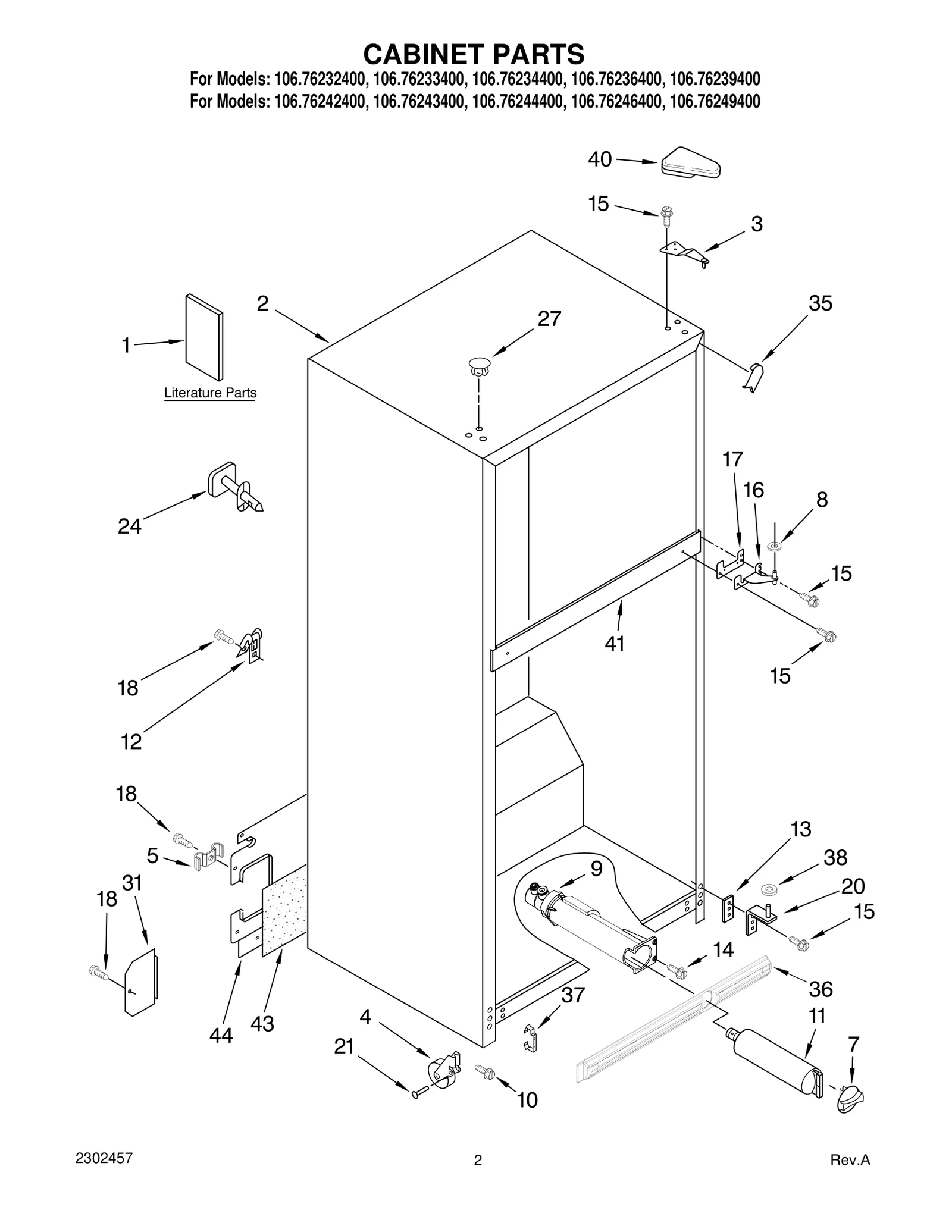 CABINET PARTS