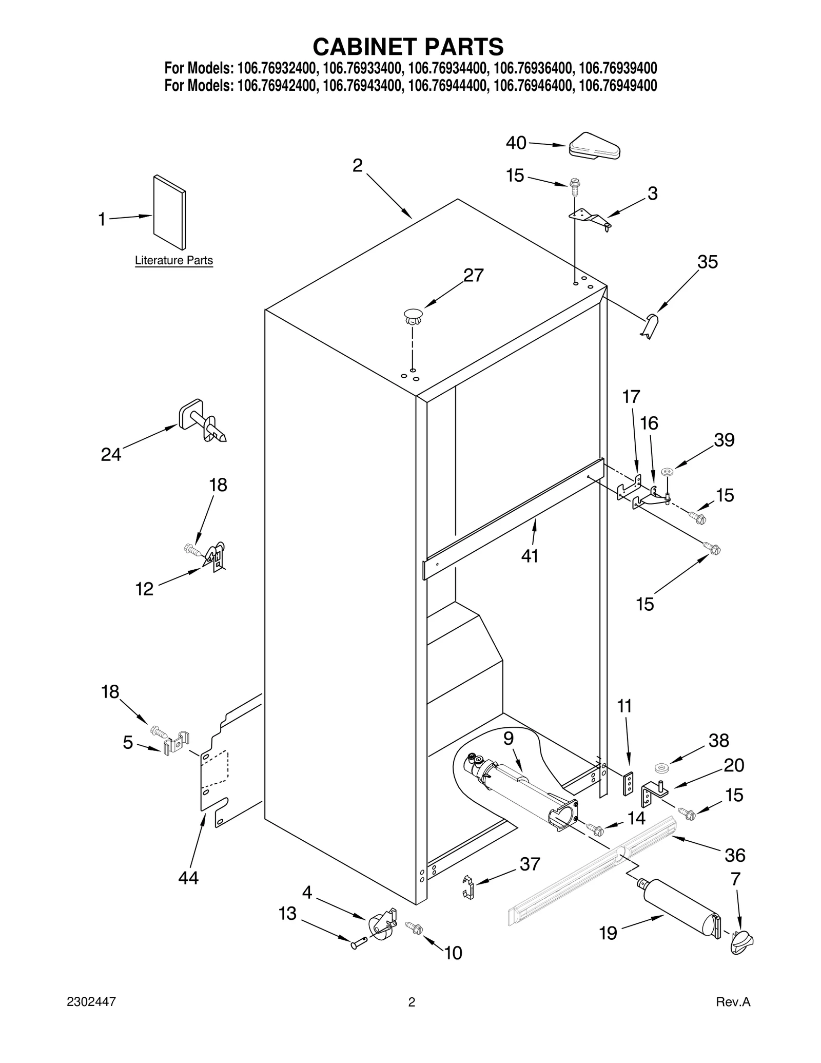 CABINET PARTS