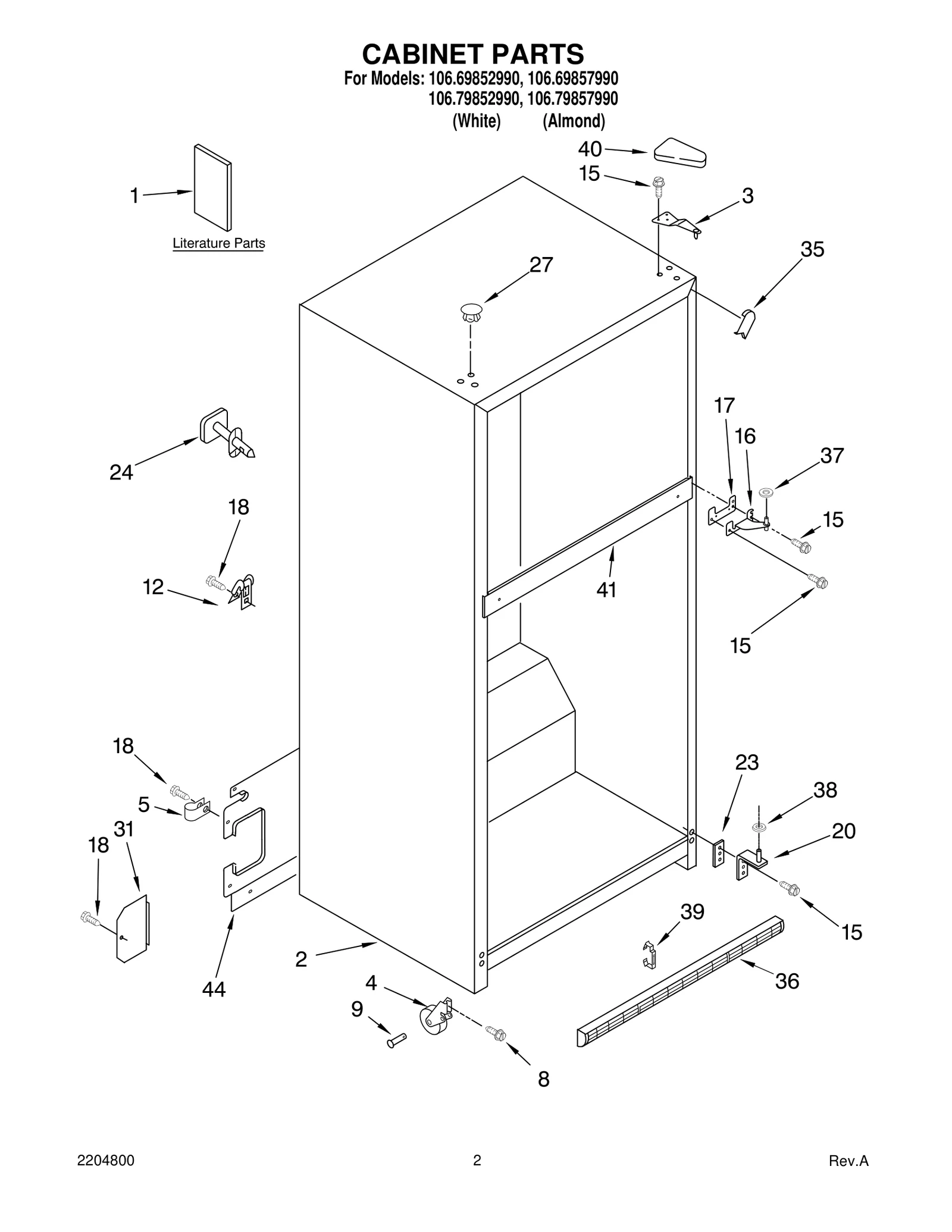 CABINET PARTS