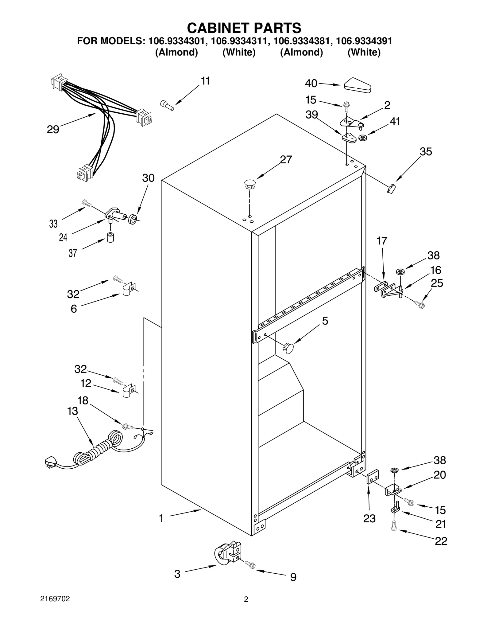 CABINET PARTS